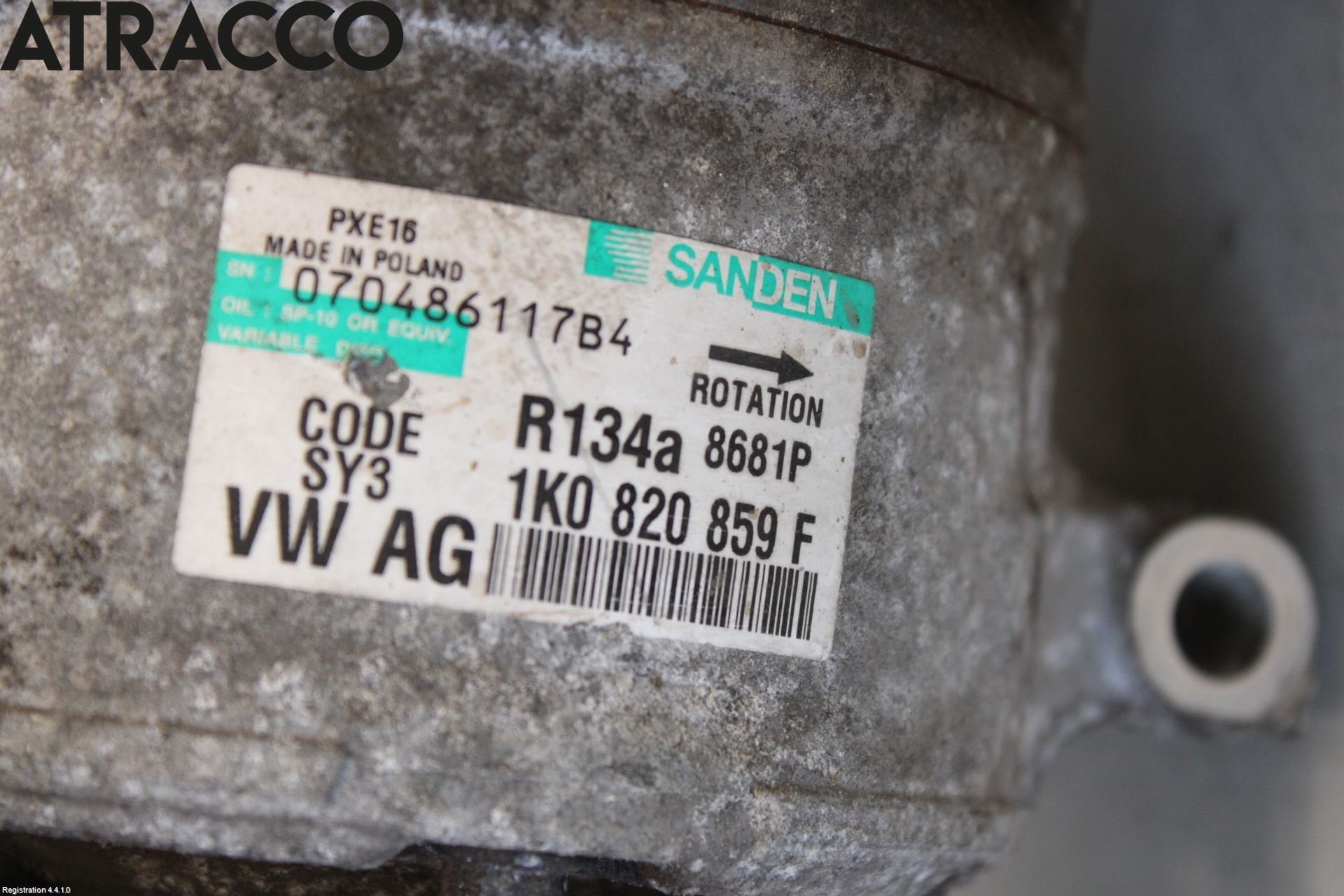 Volkswagen VW TOURAN 03-10 Varme Ac Kompressor