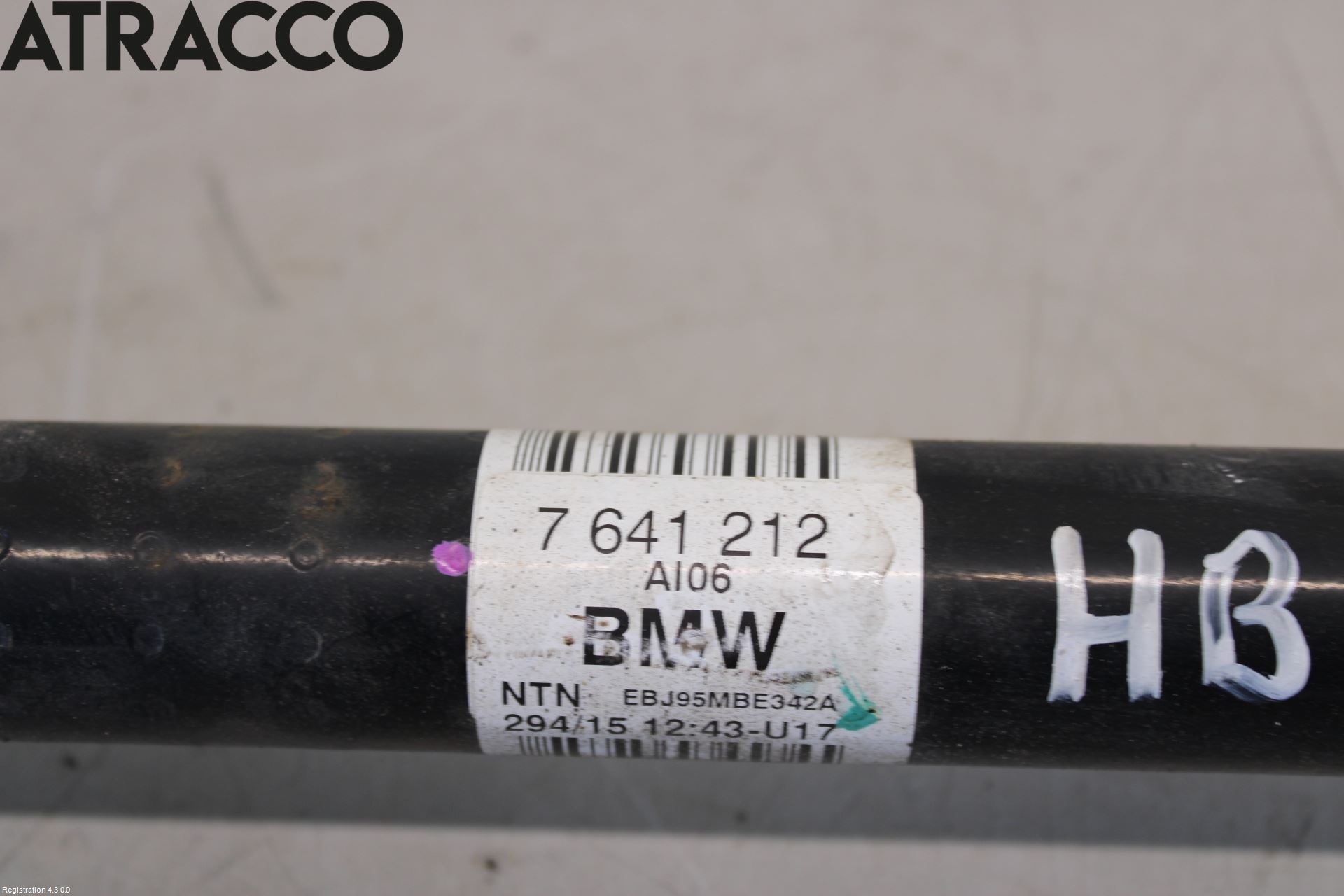 BMW i3 I01 13-22 Drivaksel Bak Kompl Høyre