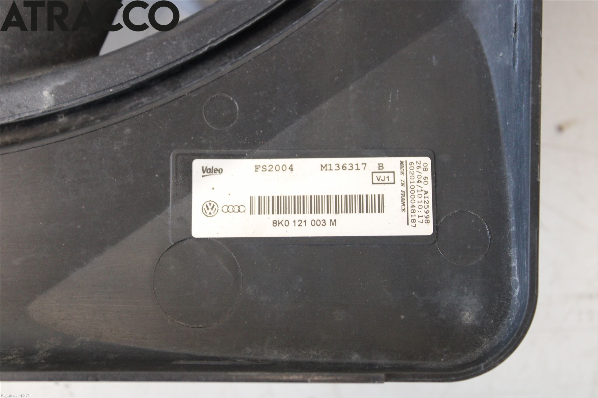 Audi A4/S4 08-11 Kjølevifte Elektrisk