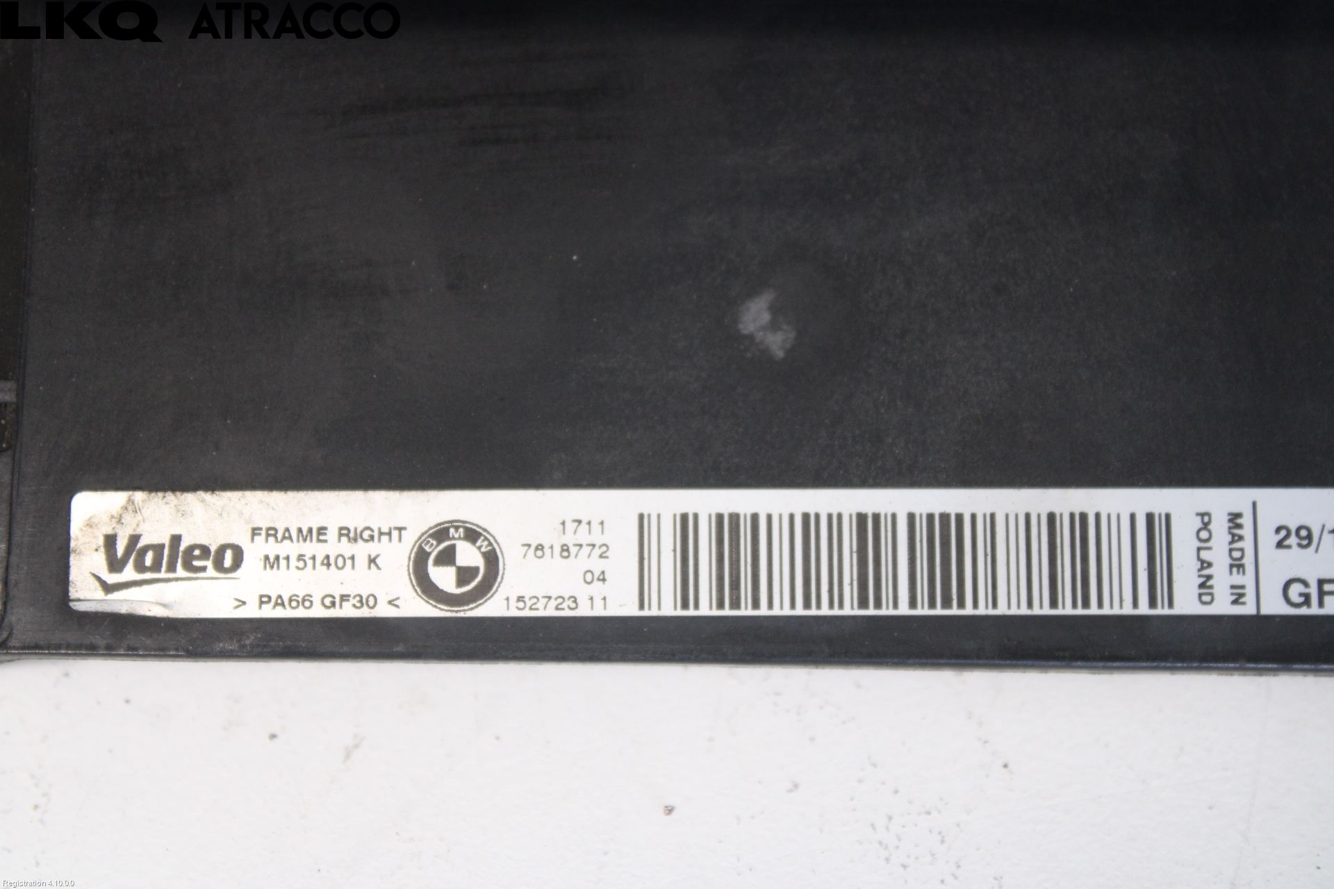 BMW 5 F10/F11/F18 09-17 Radiator Feste - Ramme - Bjelk