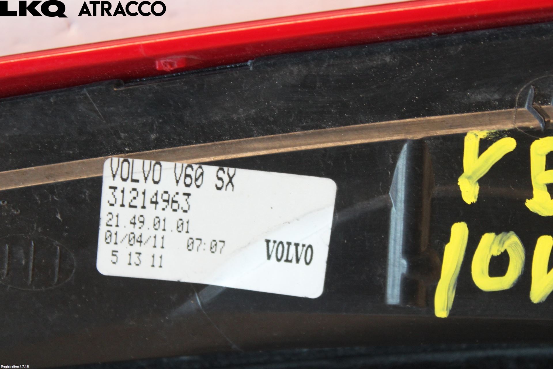 Volvo V60 11-13 Baklykt Venstre