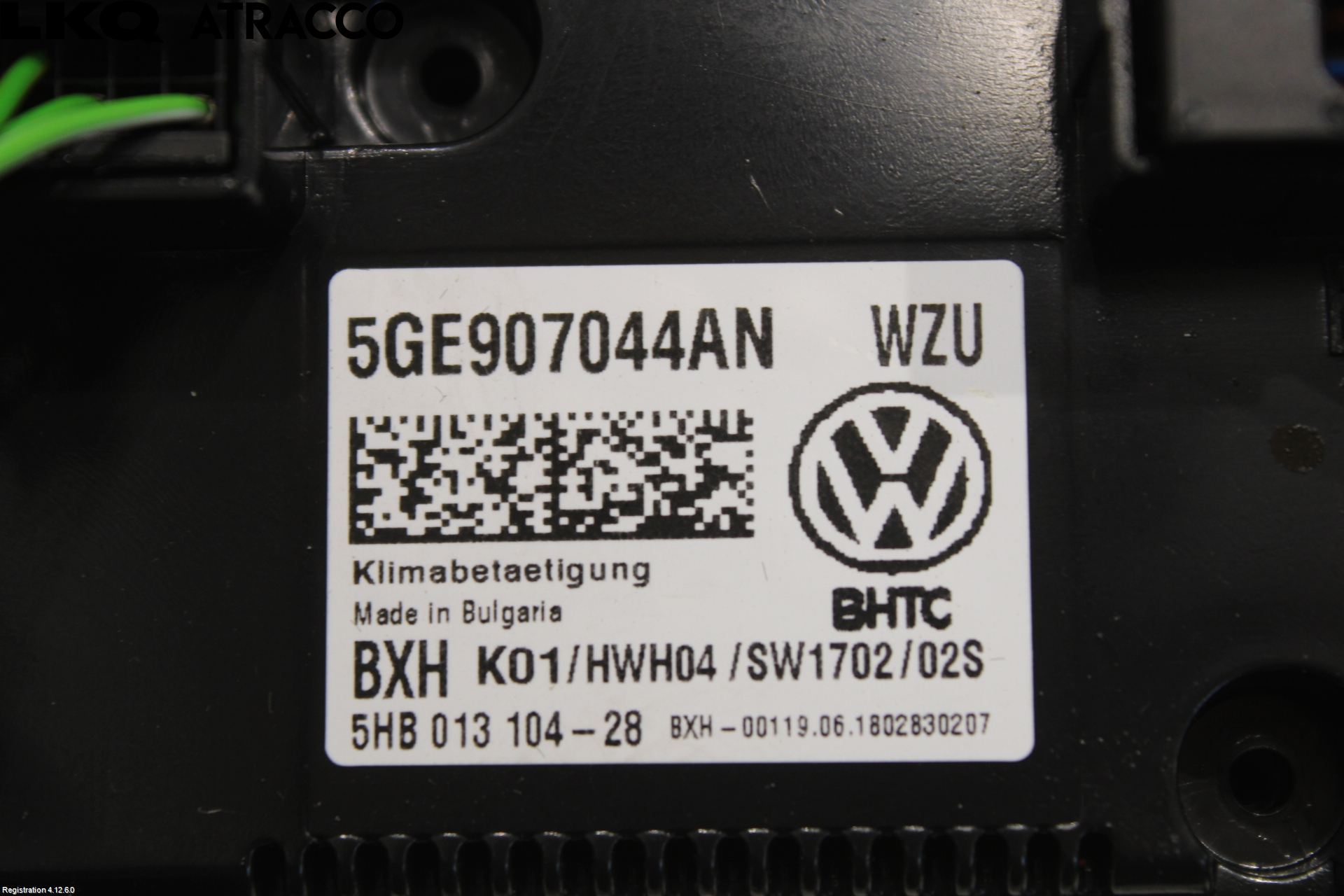 Volkswagen VW GOLF / E-GOLF VII 13-20 Varme Ac Betjening-Display