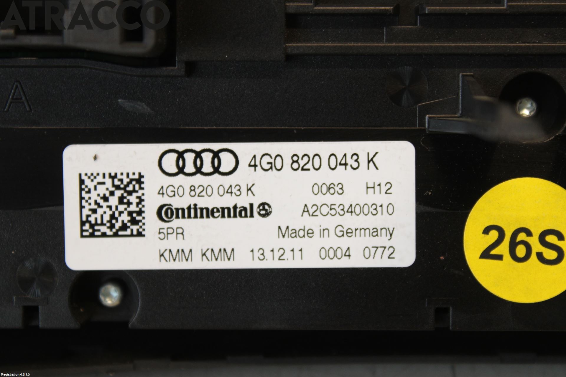 Audi A6/S6 4G 11-18 Varme Ac Betjening-Display