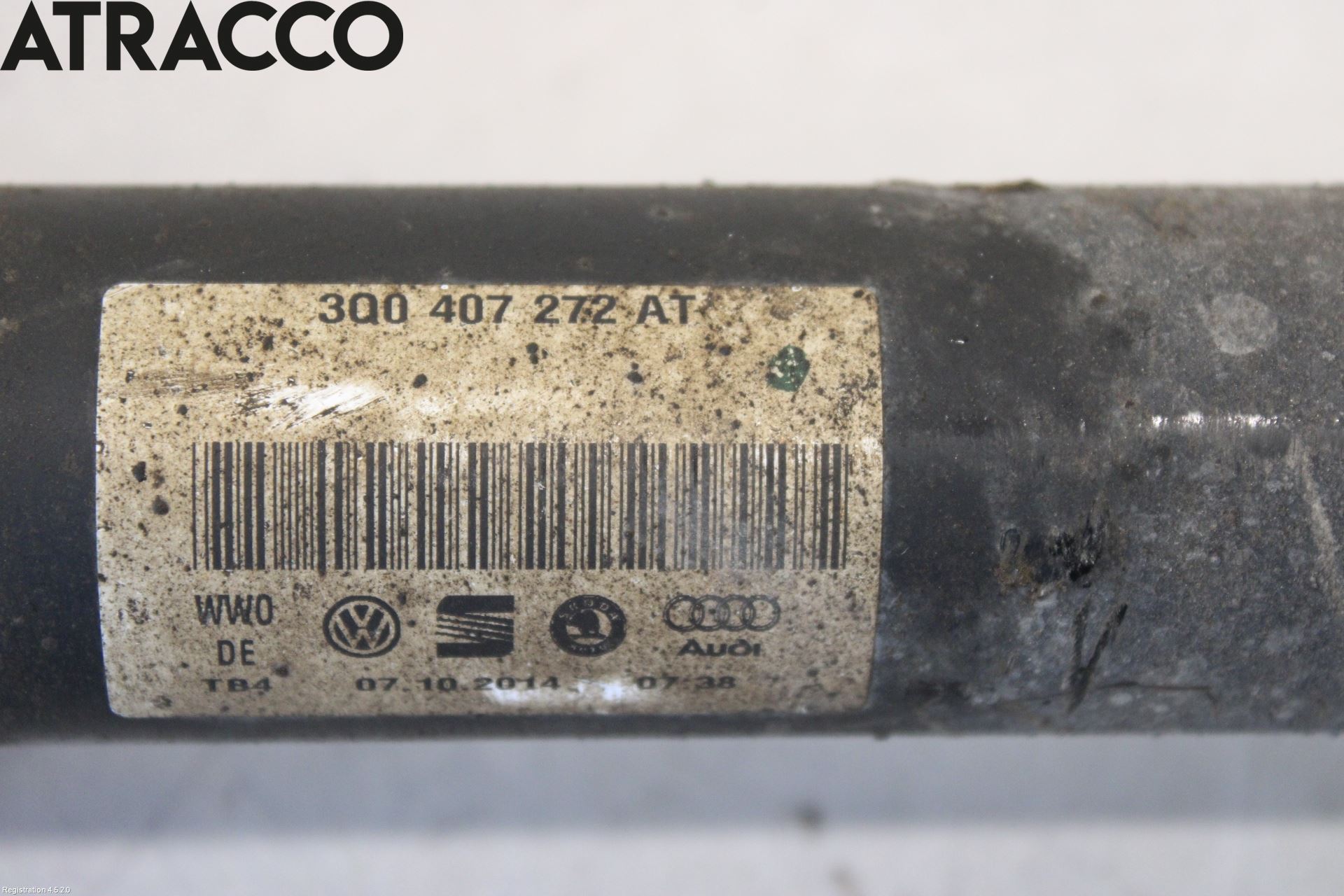 Volkswagen VW PASSAT 15-19 Drivaksel Foran Kompl Høyre