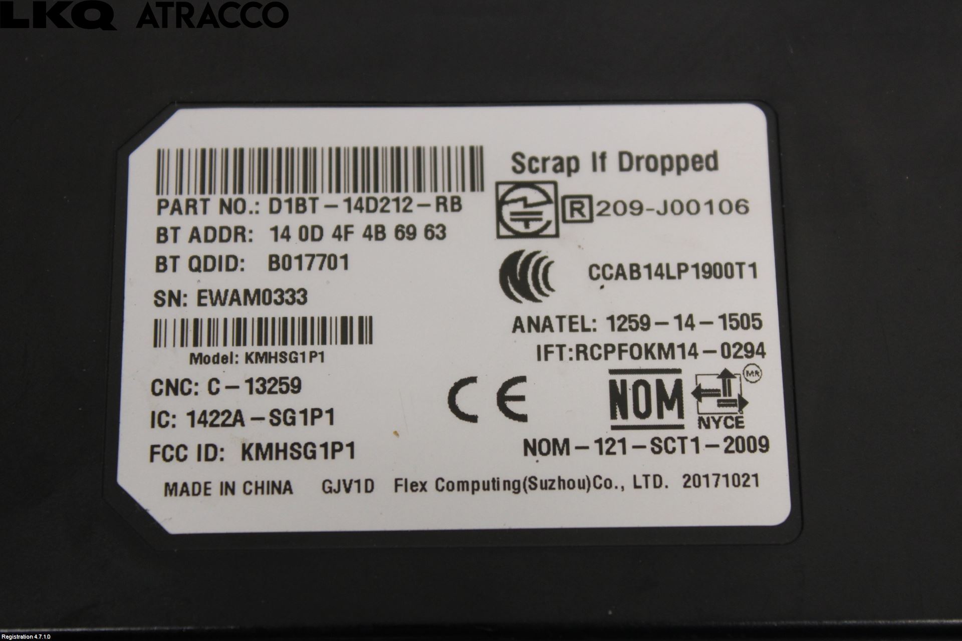 Ford TRANSIT CONNECT 09-13 Styreenhet Øvrig