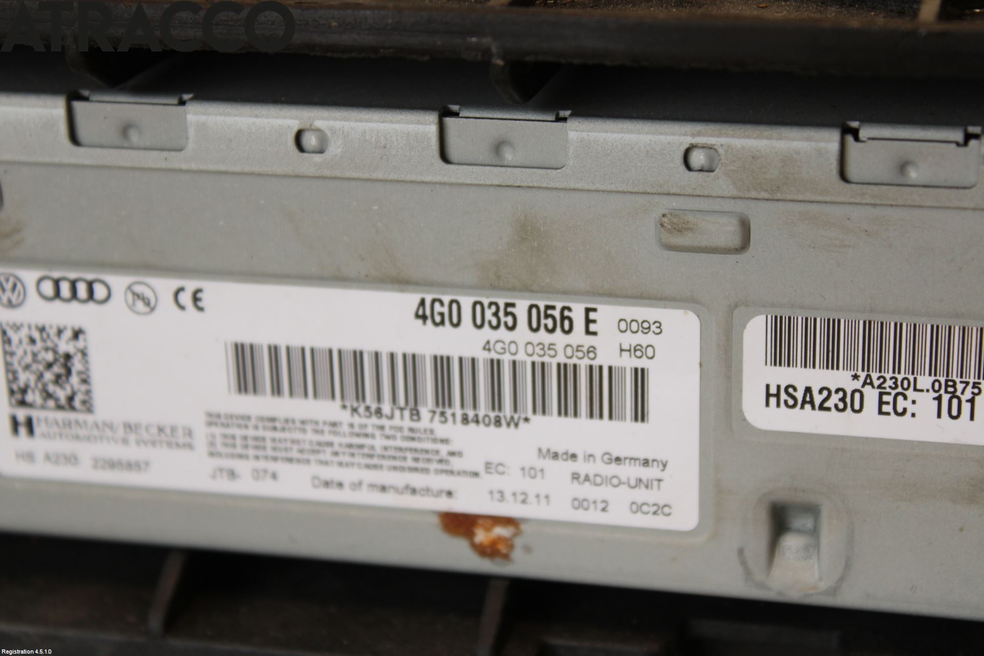 Audi A6/S6 4G 11-18 Stereo Radio