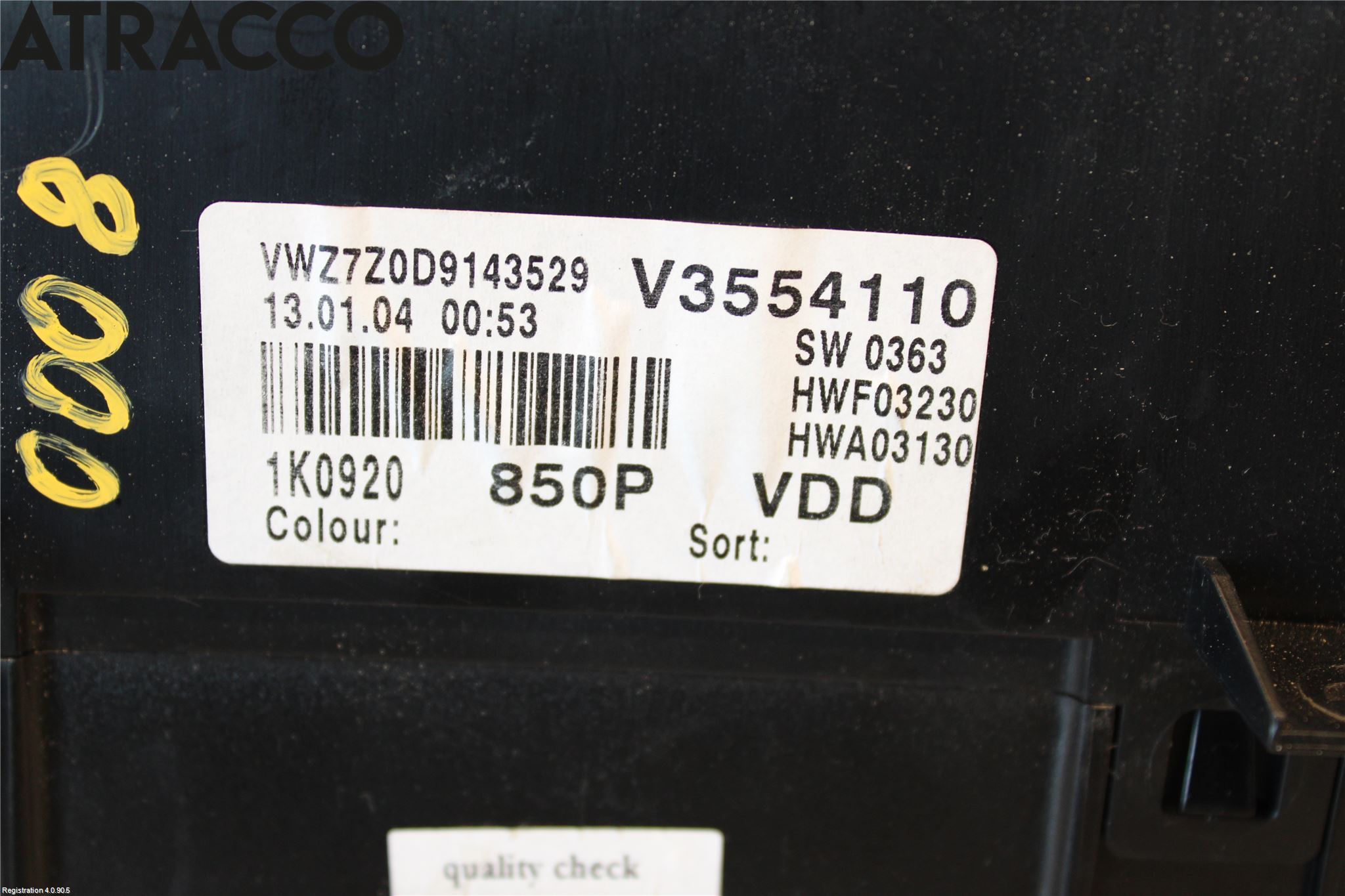 Volkswagen VW GOLF V 04-09 Instr Kombinert