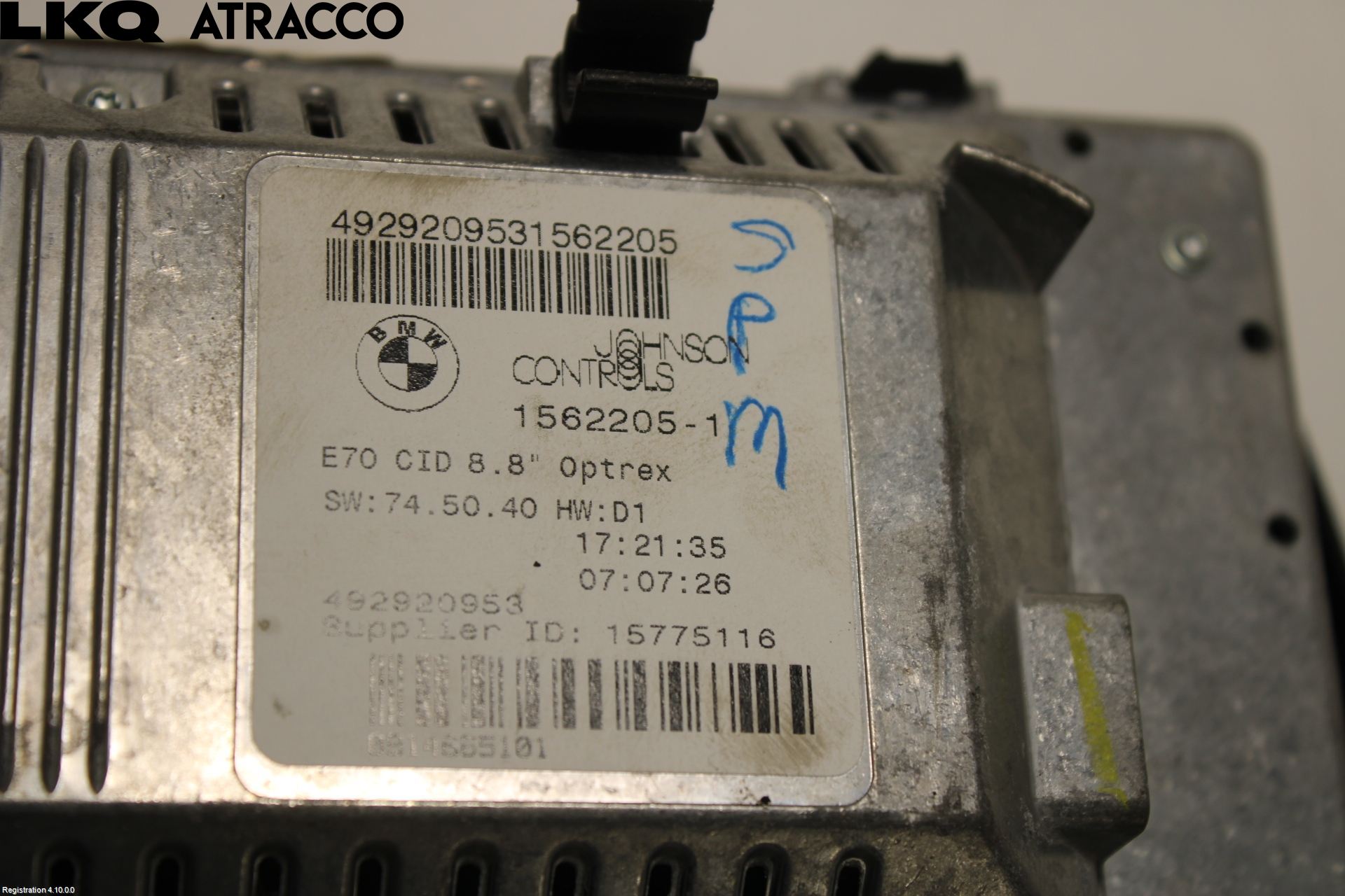 BMW X5 E70 07-13 Instr Skjerm Dvd-Gps-Ac-Tlf