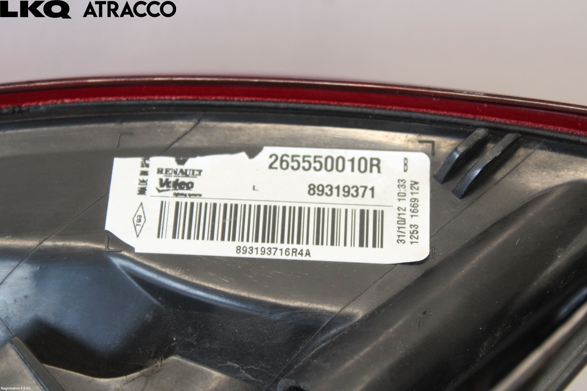 Renault MEGANE III 09-15 Baklykt Venstre