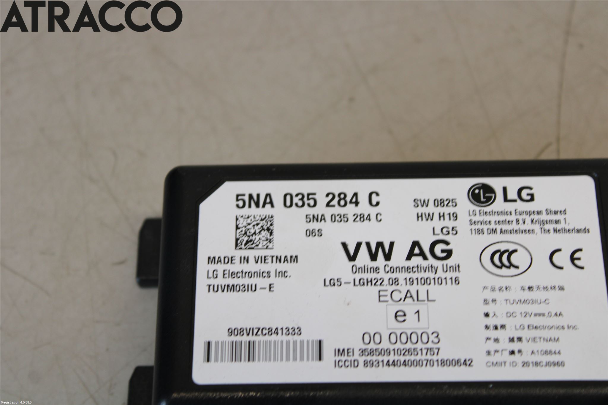 Volkswagen VW GOLF / E-GOLF VII 13-20 Styreenhet Øvrig