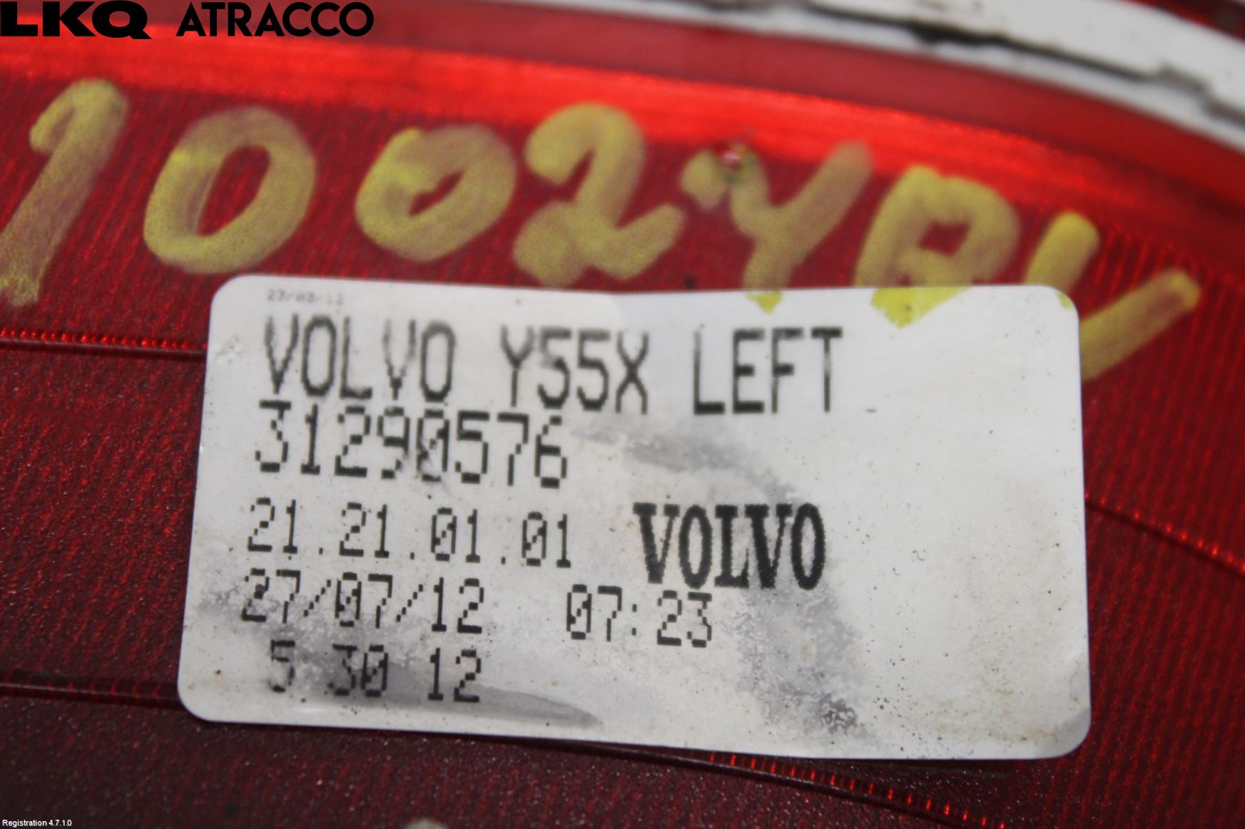 Volvo V40 12-19 Baklykt Ryggelys-Tåkelys