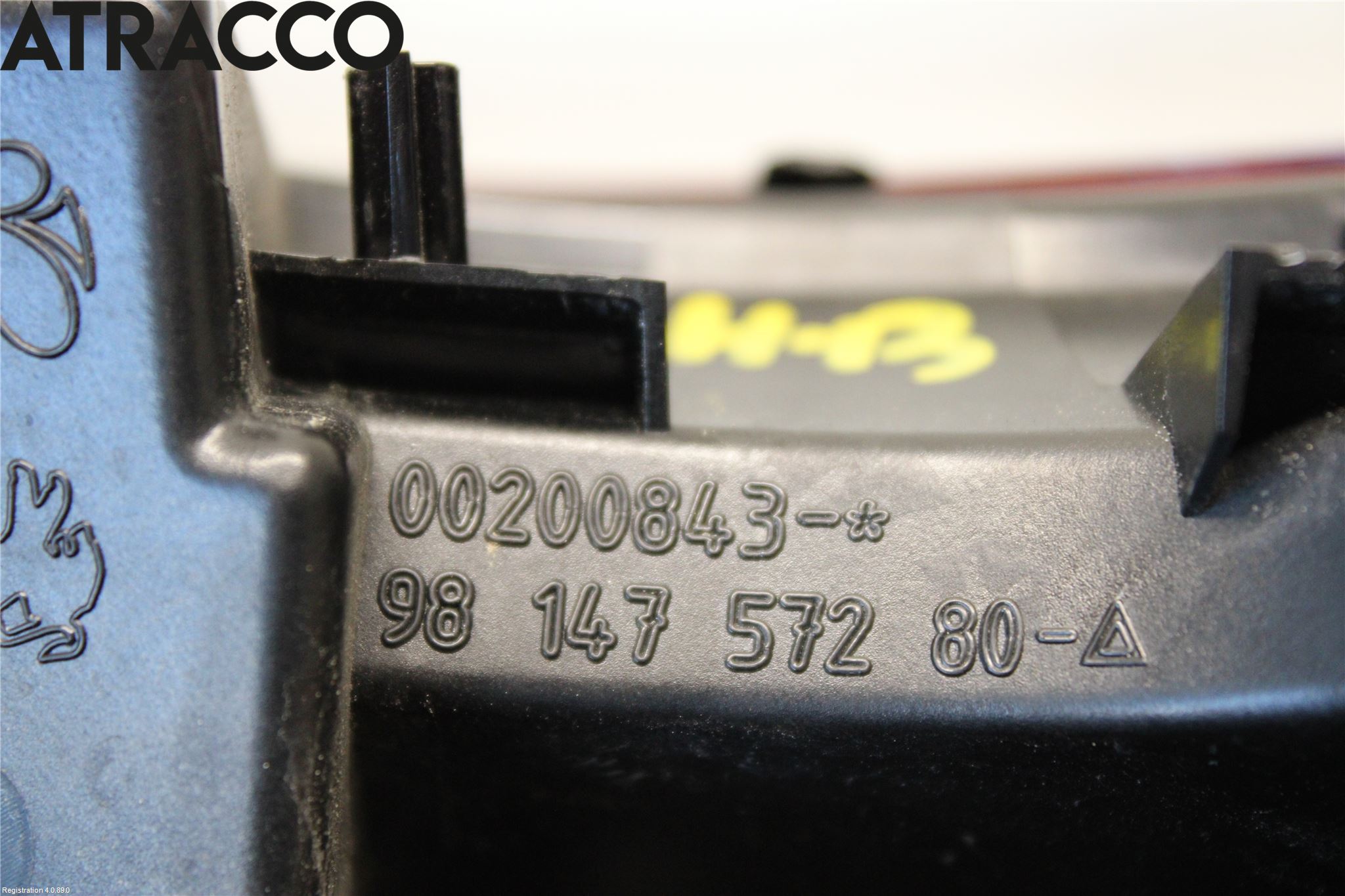 Peugeot 2008 13-20 Baklykt Høyre  På Luke(Indre)