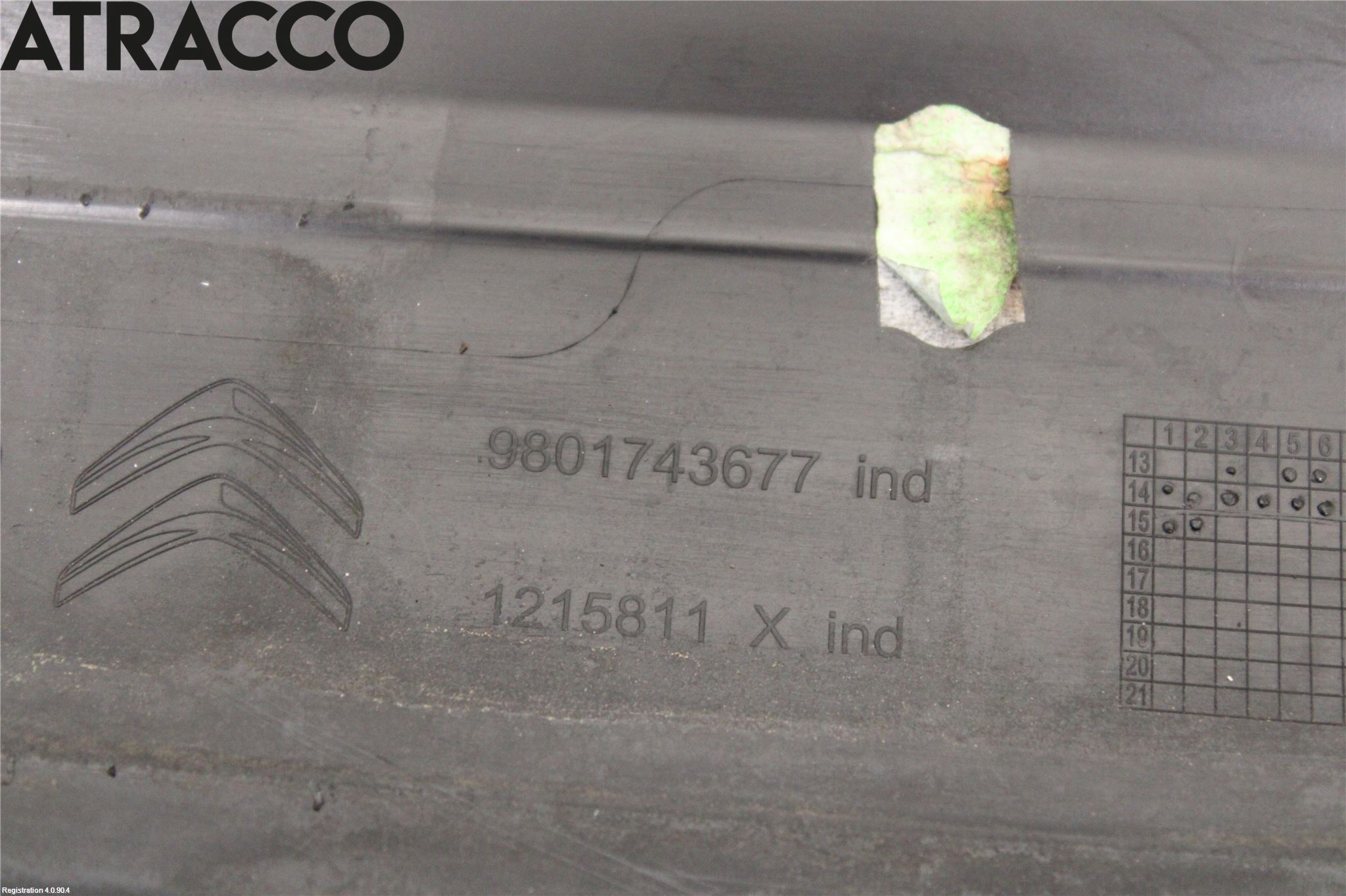 Citroen C4 CACTUS 14-20 Støtfanger Foran Hjørne Høyr