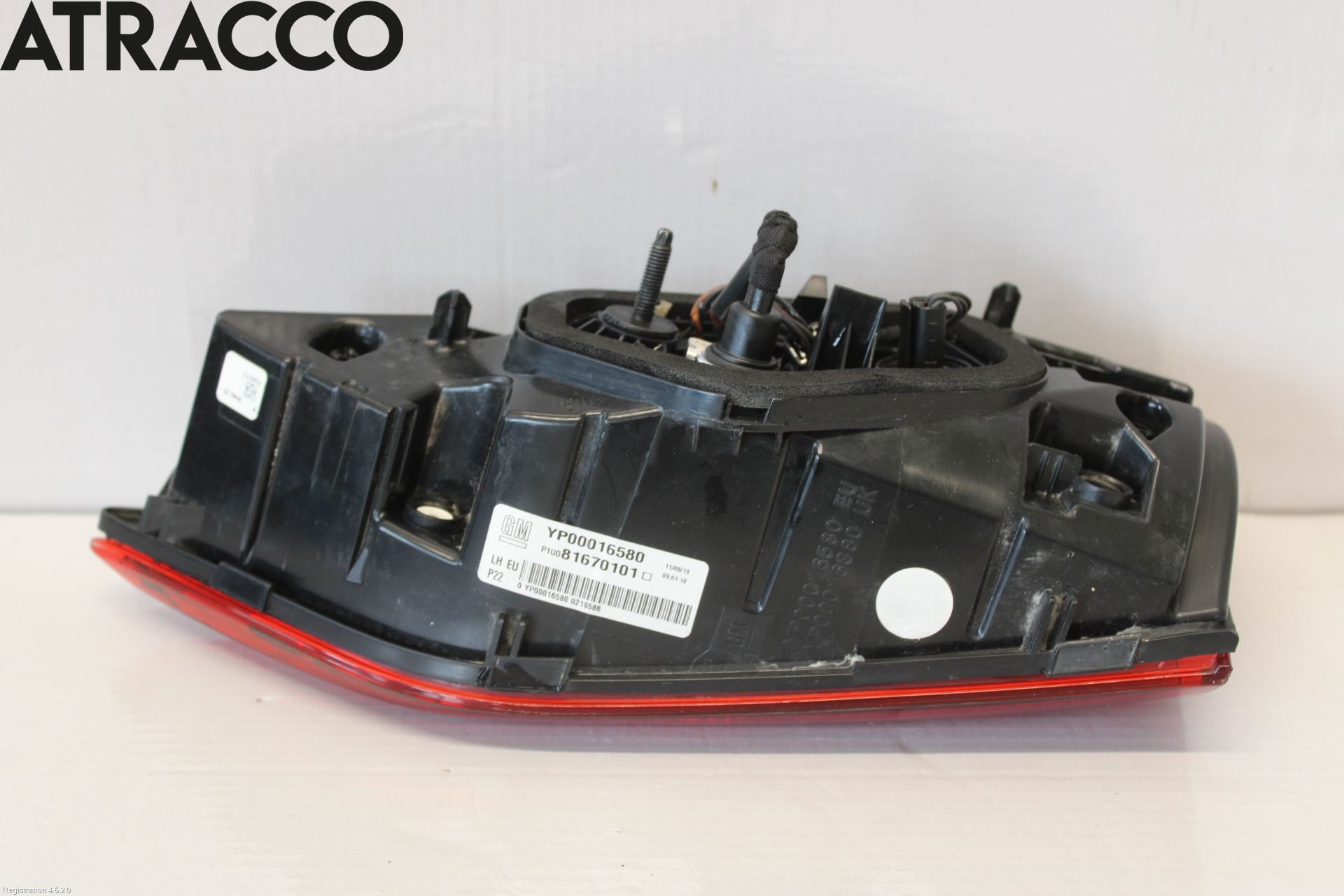 Opel GRANDLAND X 18- Baklykt Venstre  På Luke(Indre