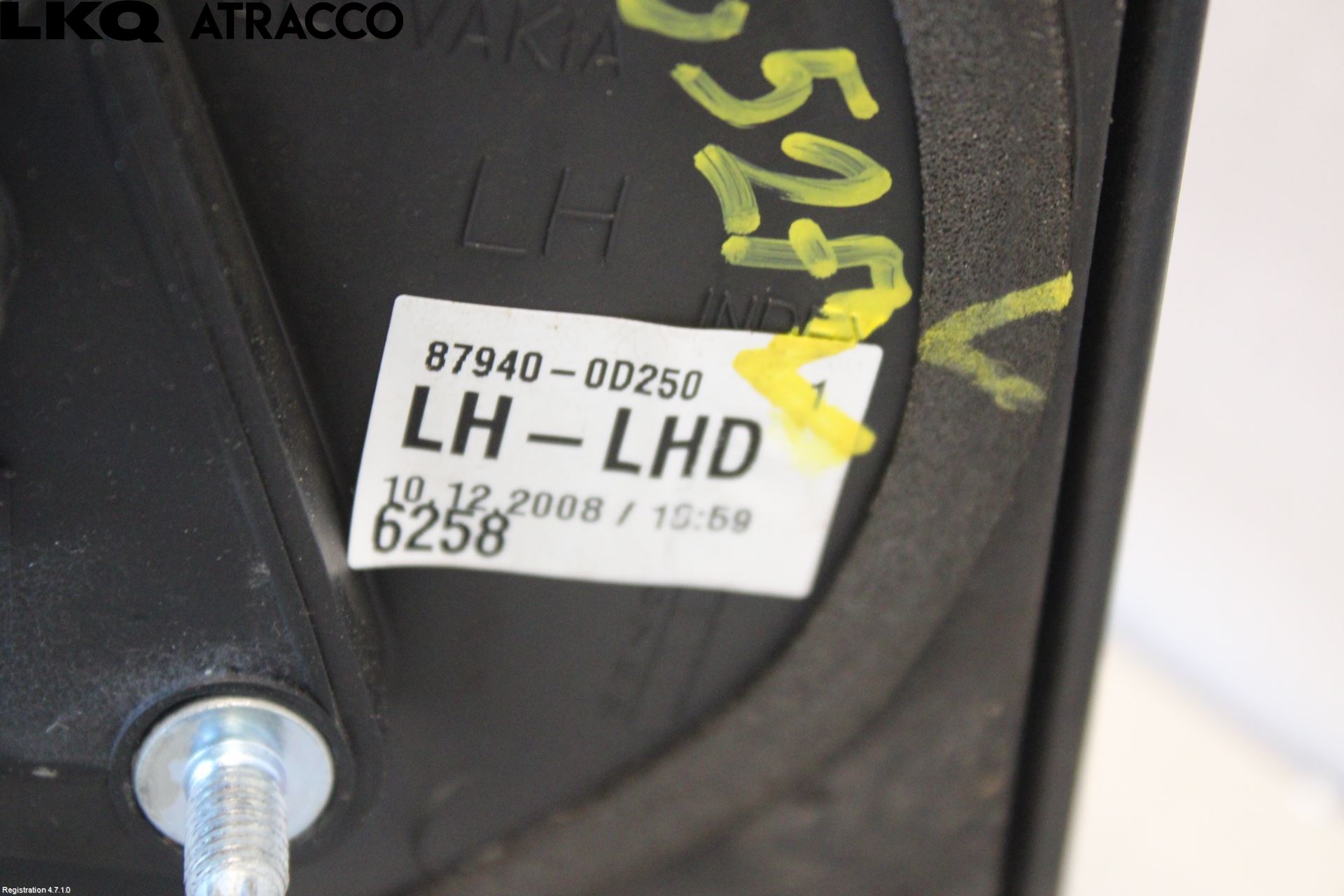 Toyota YARIS XP90 06-11 Speil V M-El Justering