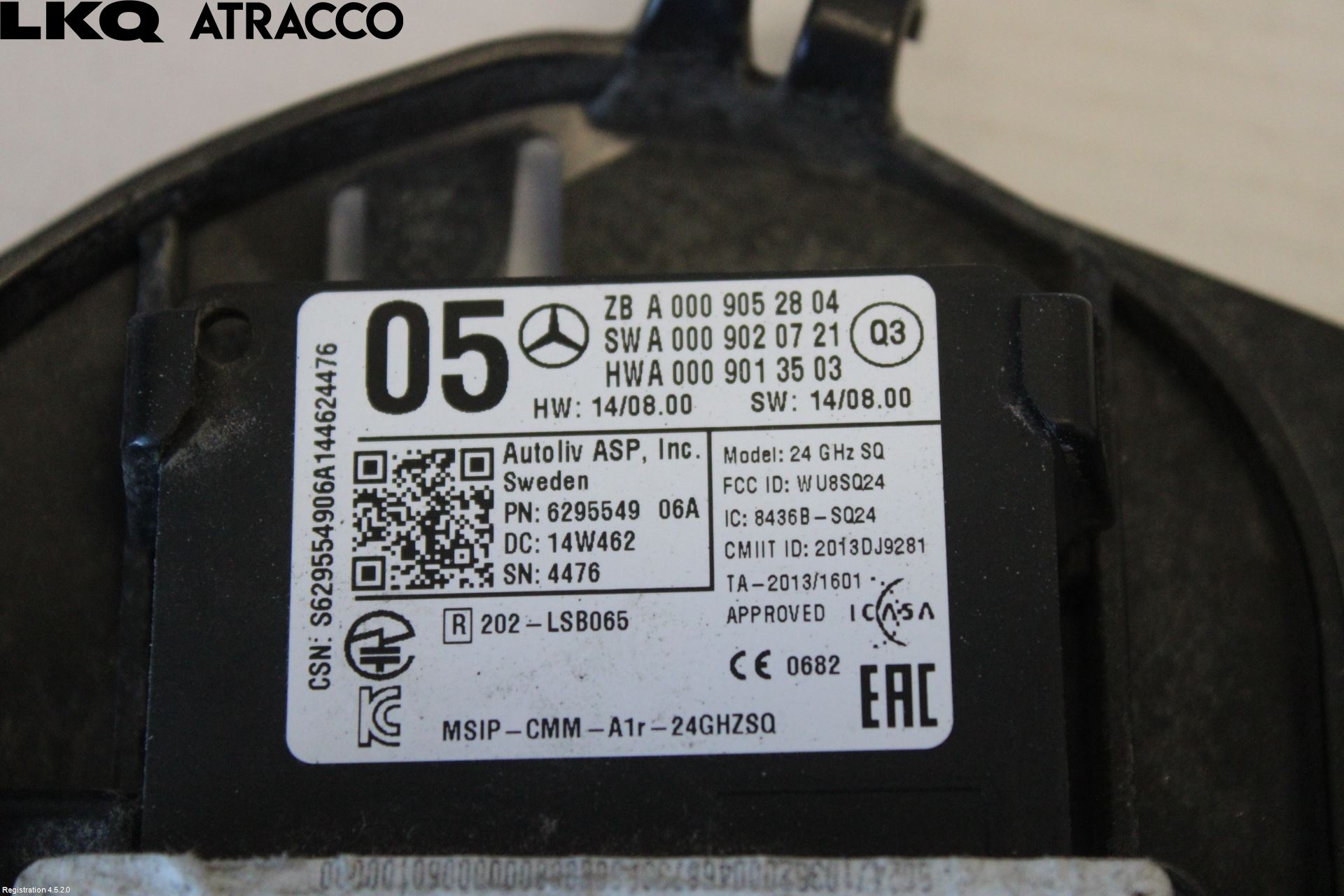 Mercedes-Benz MB B-KLASS (W246/W242) 12-19 Sensor Fartsbegrensning