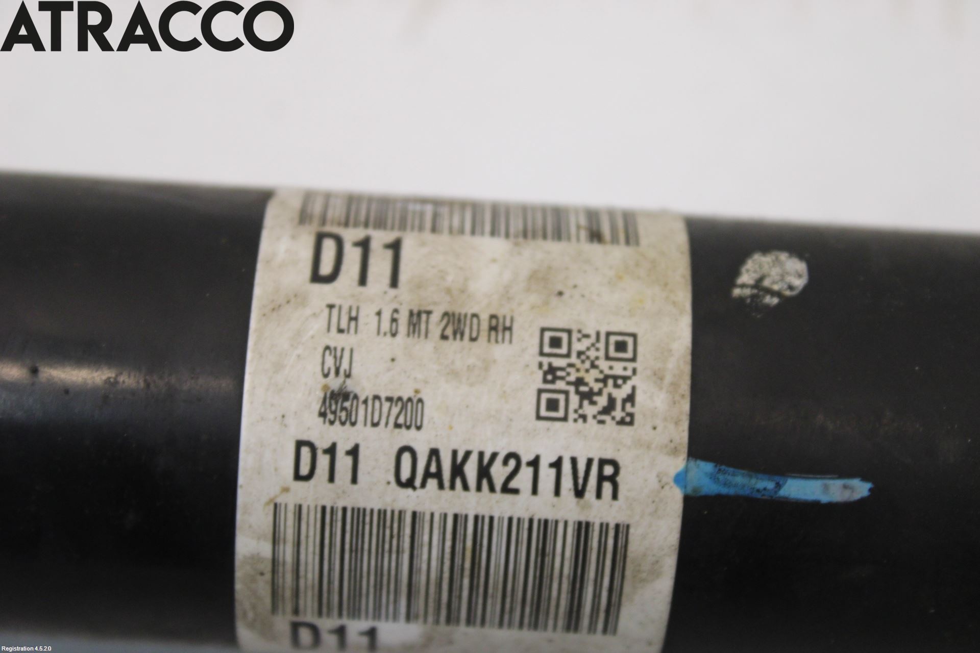 Kia SPORTAGE (QL) 16-21 Drivaksel Foran Kompl Høyre