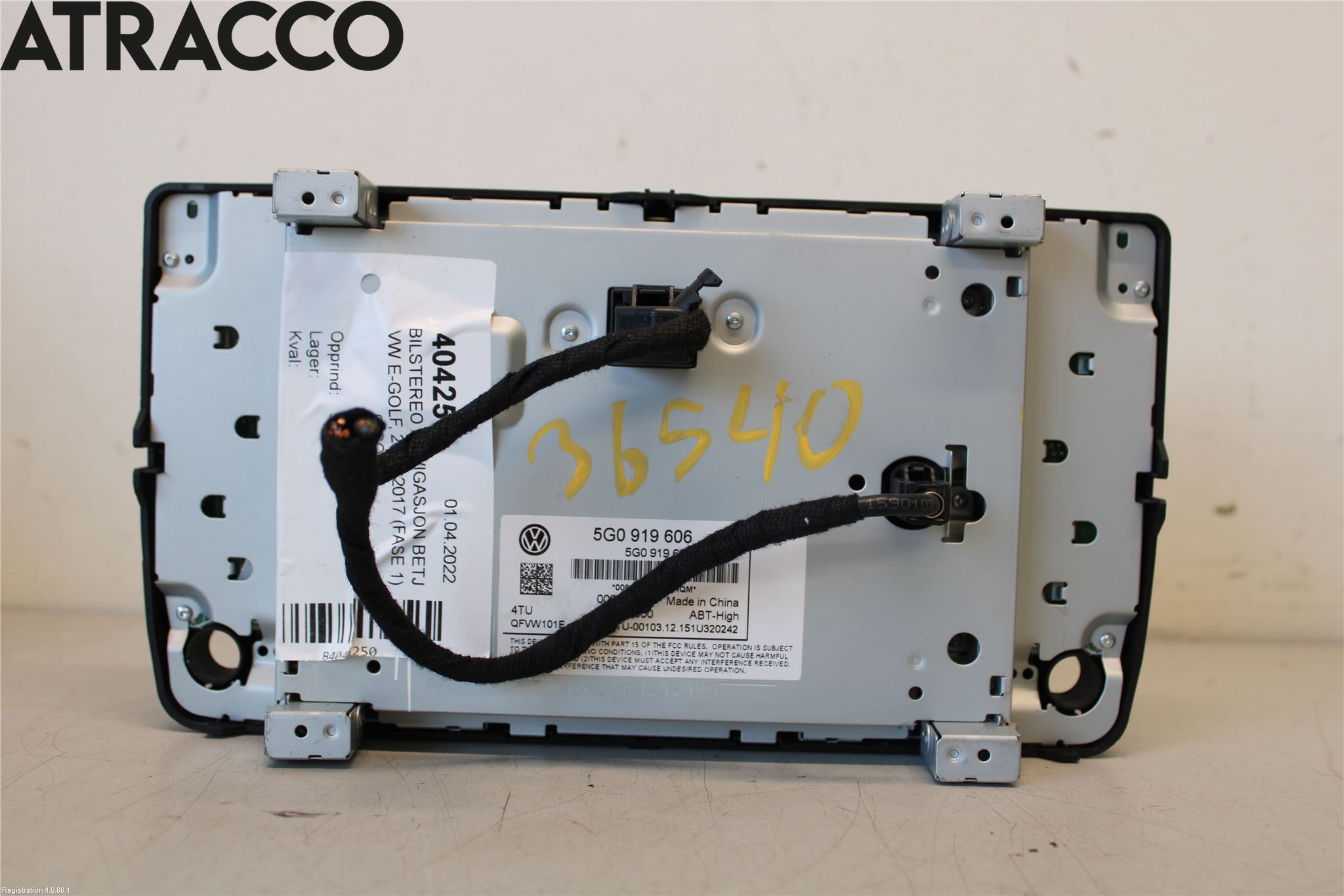 Volkswagen VW GOLF / E-GOLF VII 13-20 Multifunktionsdisplay