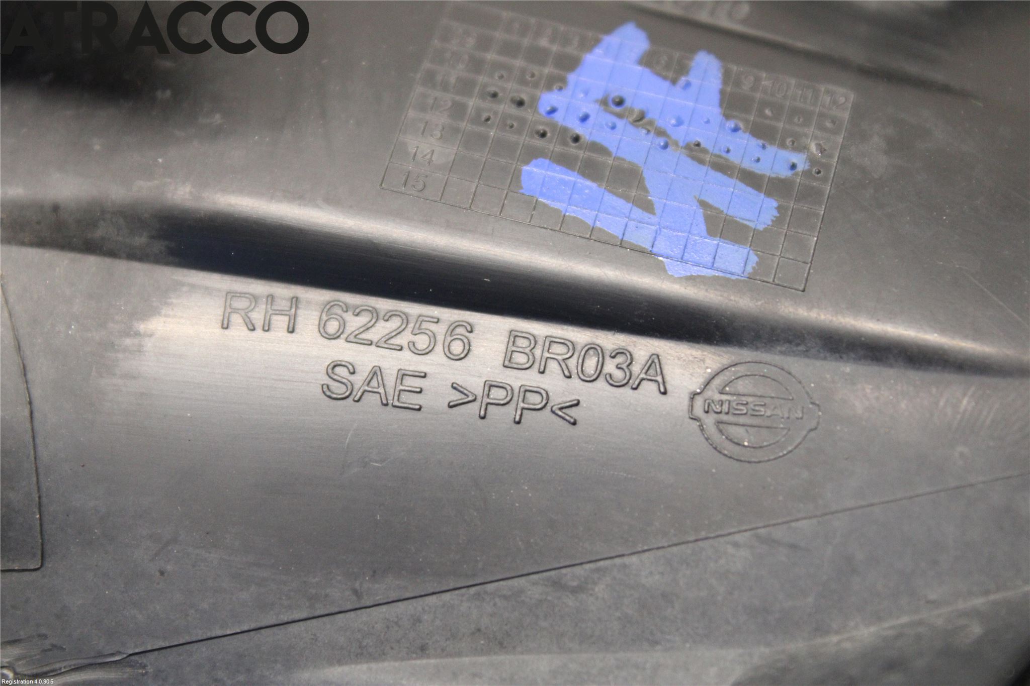 Nissan QASHQAI+2  10-14 Frontlykt Kurve-Tåkelys Ramme