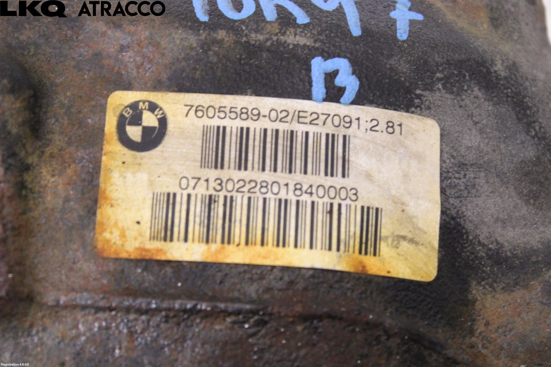 BMW 3 F30/F31/F80 12-19 Bakaksel Kardang Bak -Diff