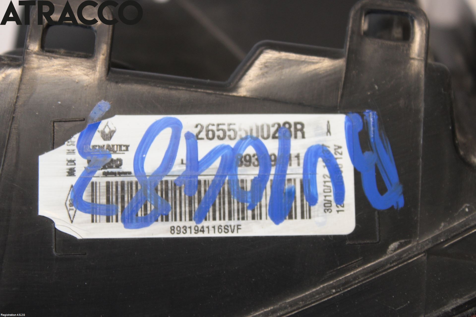 Renault MEGANE III 09-15 Baklykt Venstre  På Luke(Indre