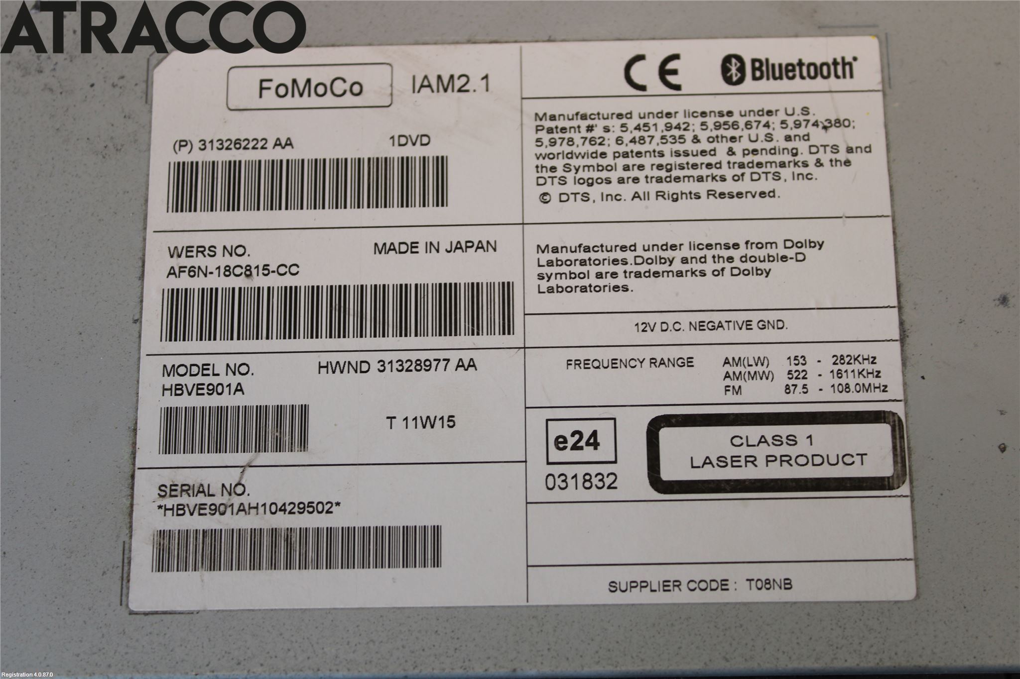 Volvo XC60 09-13 Stereo Radio Med Cd