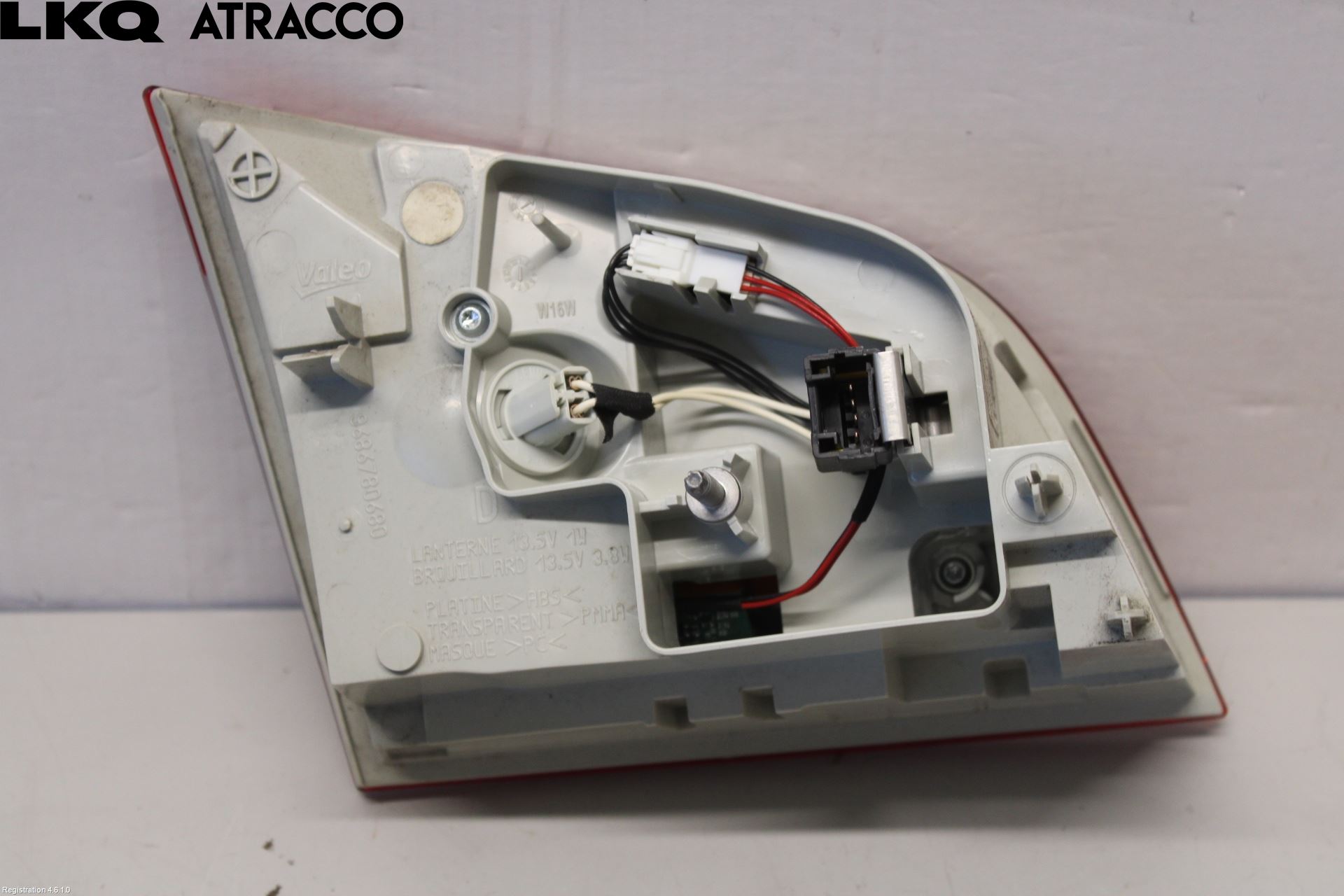 Peugeot 508 11-18 Baklykt Høyre  På Luke(Indre)