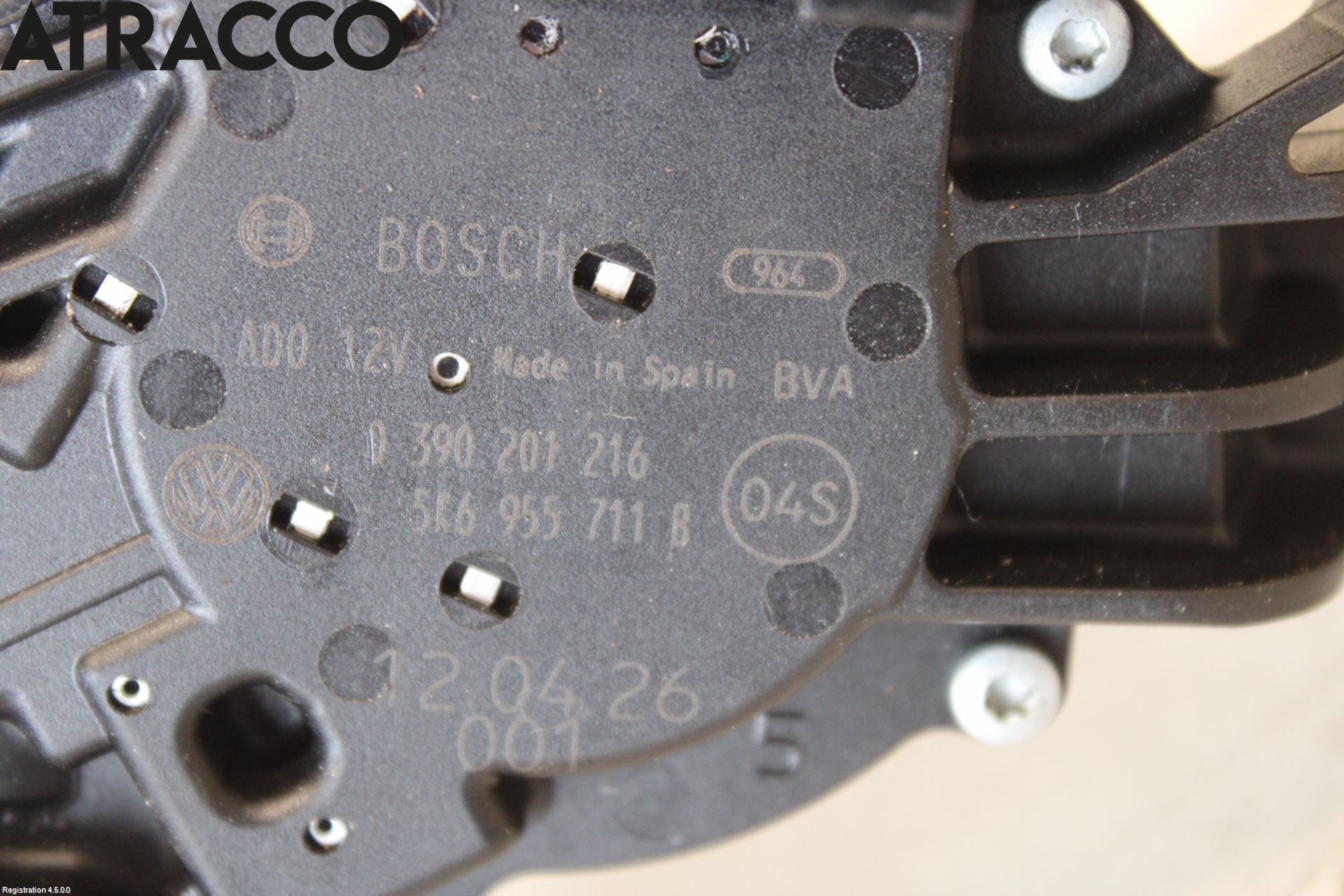 Volkswagen VW GOLF VI 09-13 Viskermotor Bakluke