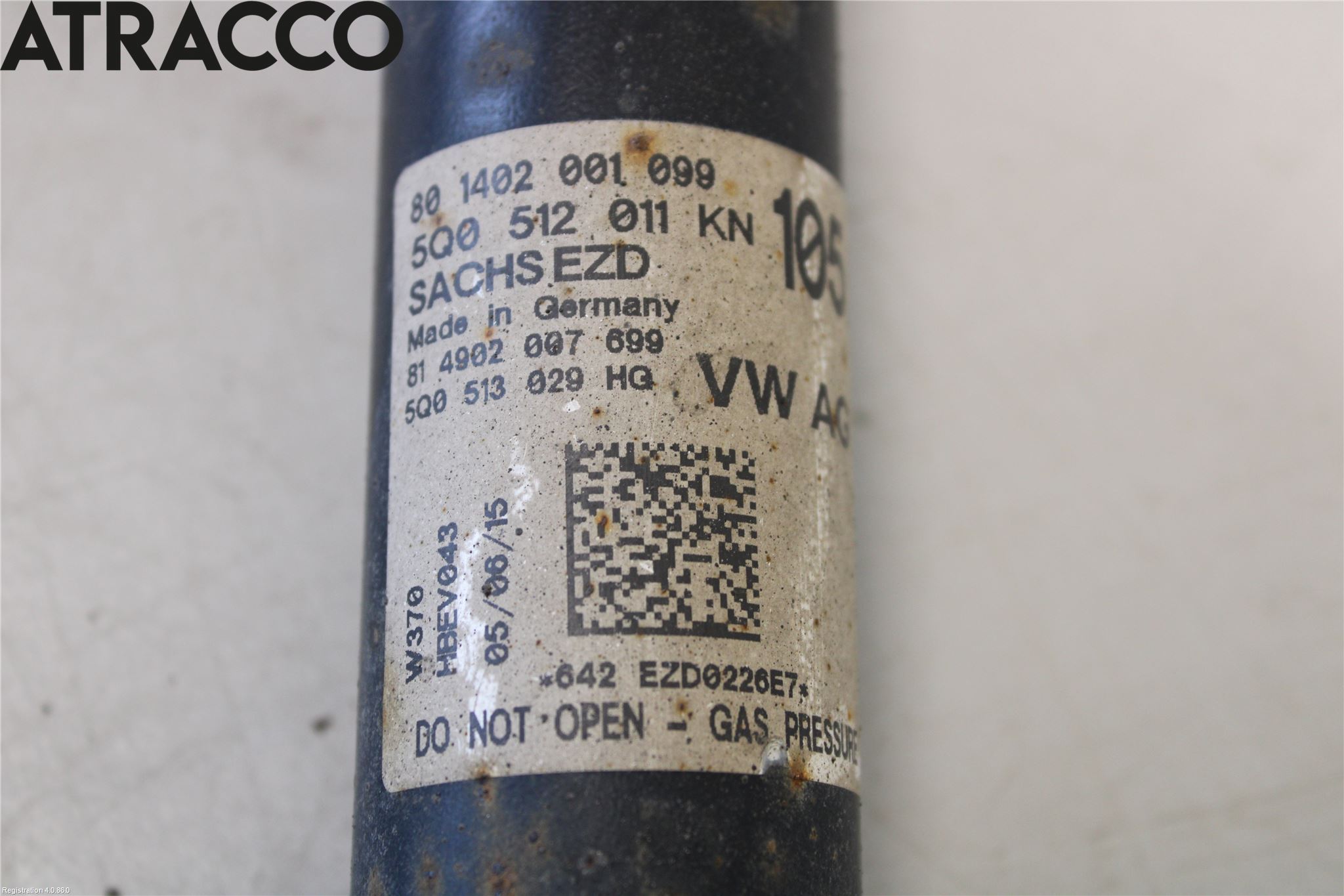 Volkswagen VW GOLF / E-GOLF VII 13-20 Støtdemper Bak