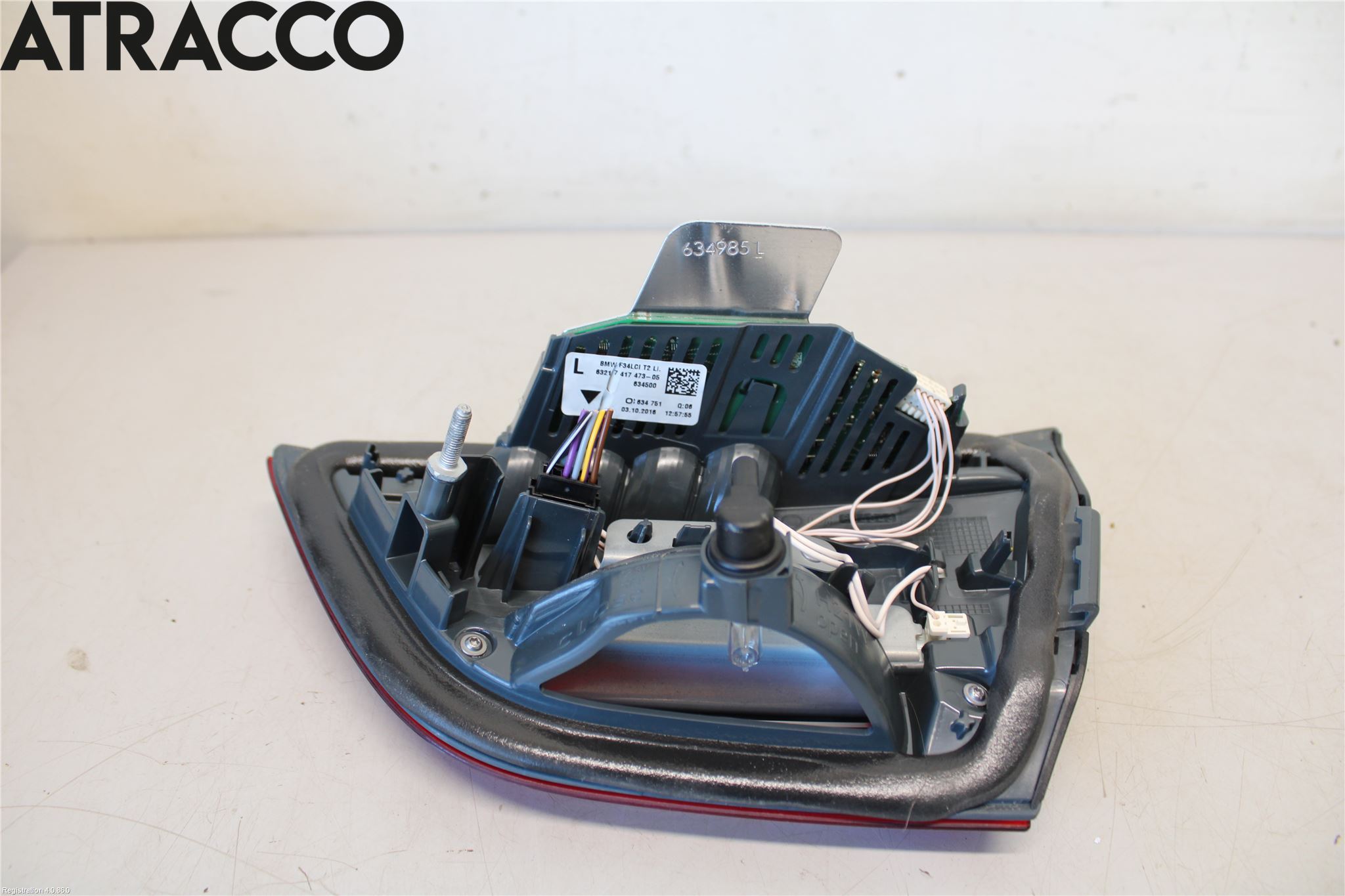 BMW 3 GT F34 13-19 Baklykt Venstre  På Luke(Indre