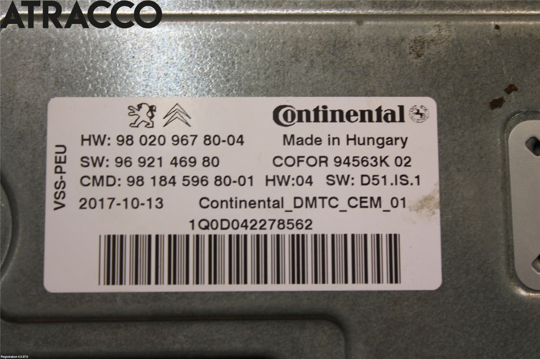 Citroen JUMPY/E-JUMPY 16- Styreenhet Øvrig