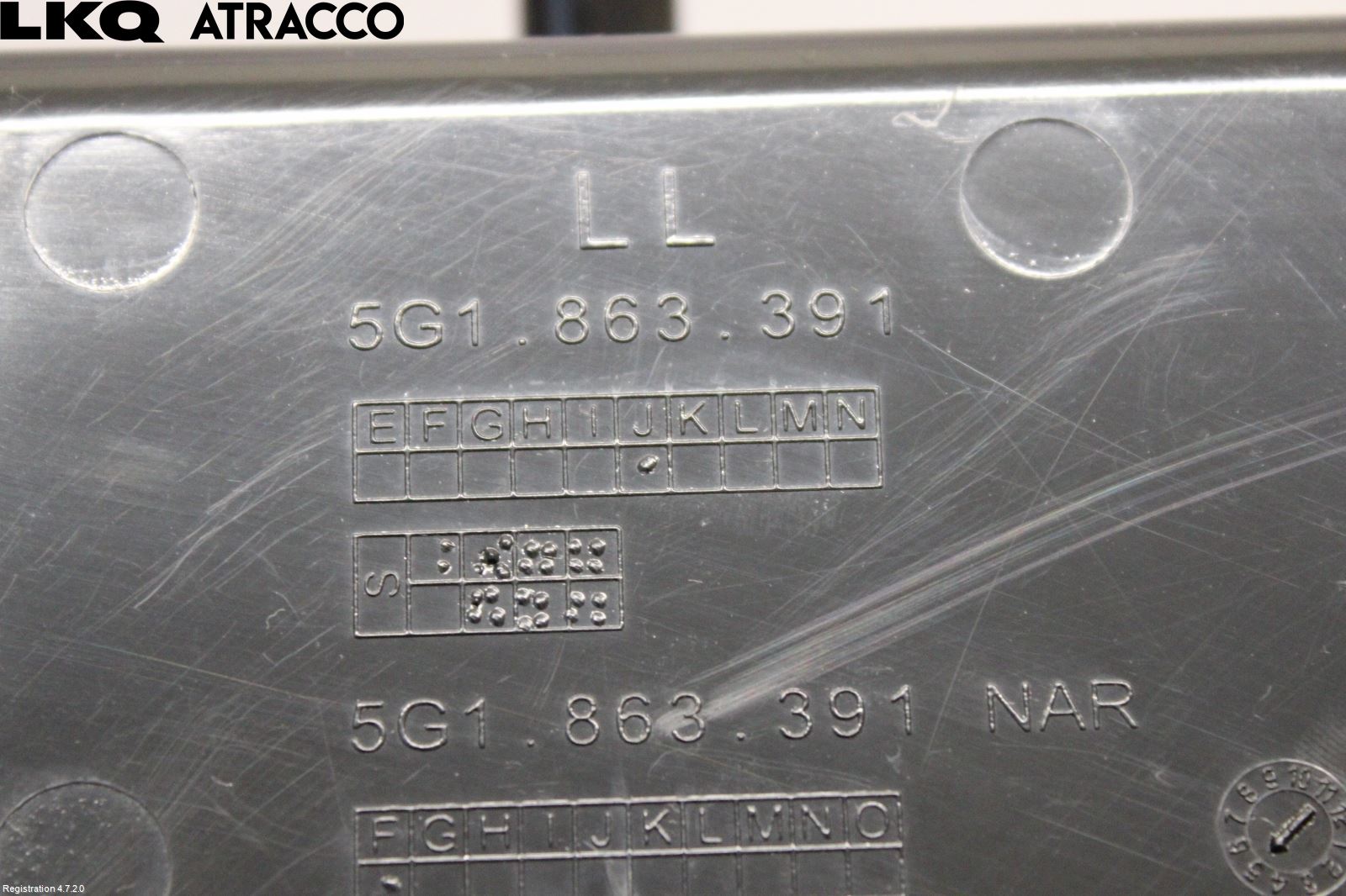 Volkswagen VW GOLF / E-GOLF VII 13-20 Innr Oppbevaringsrom