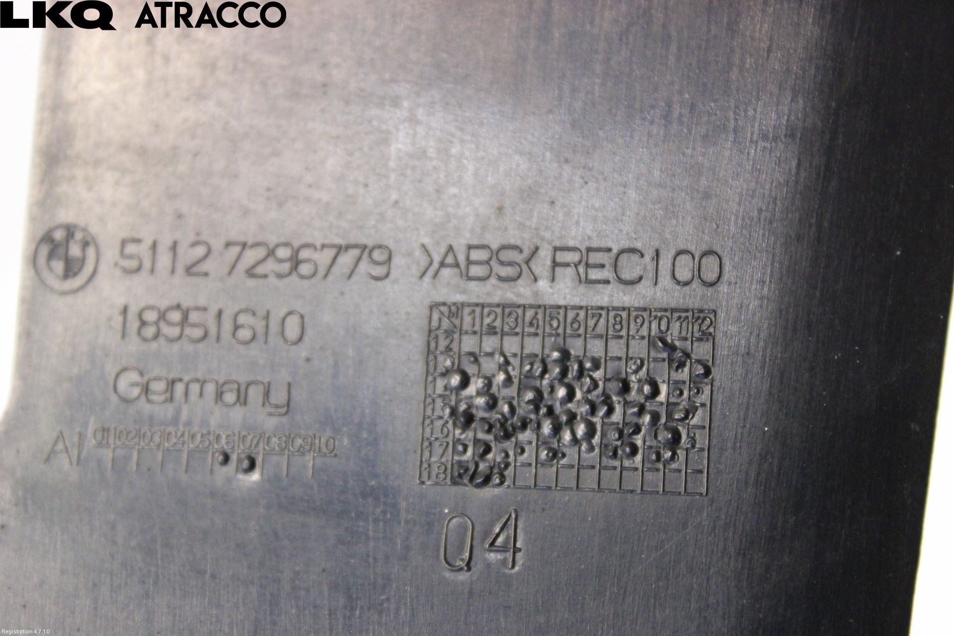 BMW i3 I01 13-22 Støtfanger Bak Midt Del