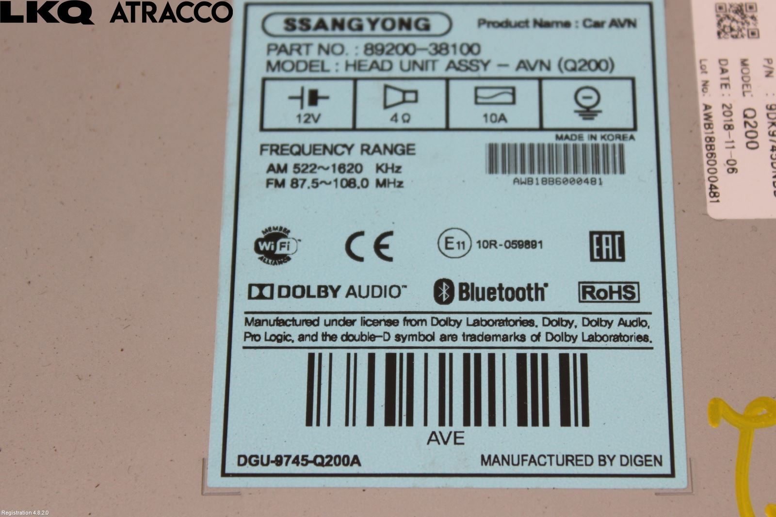 SsangYong SSANG YONG MUSSO Stereo Radio