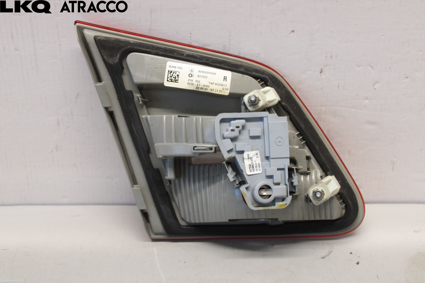 Mercedes-Benz MB B-KLASS (W246/W242) 12-19 Baklykt Høyre  På Luke(Indre)