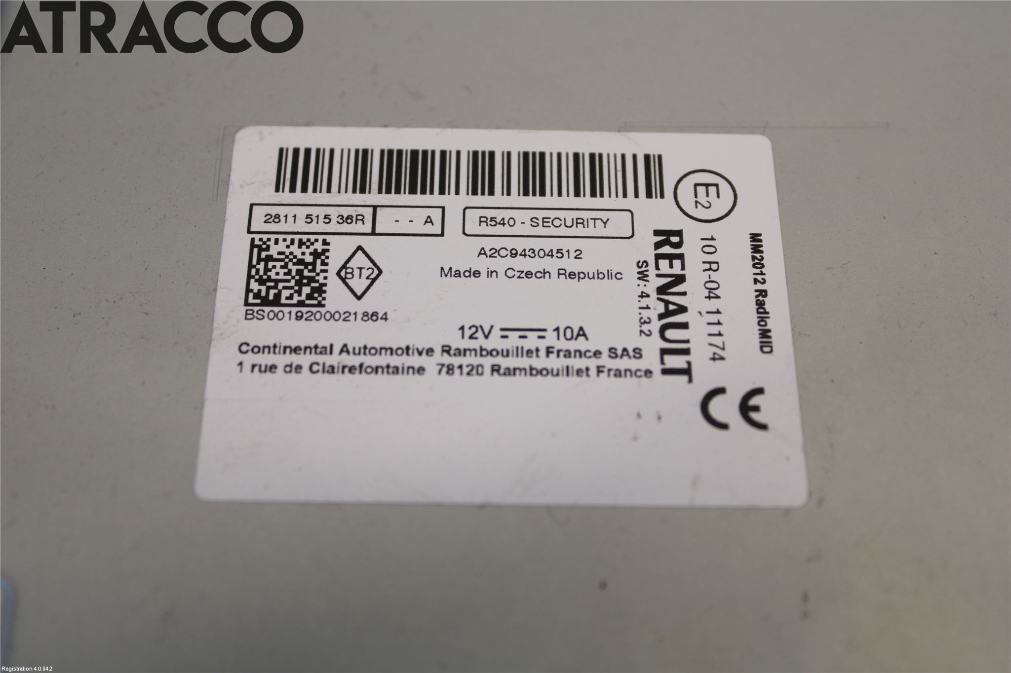 Renault ZOE/E-TECH 13- Stereo Radio