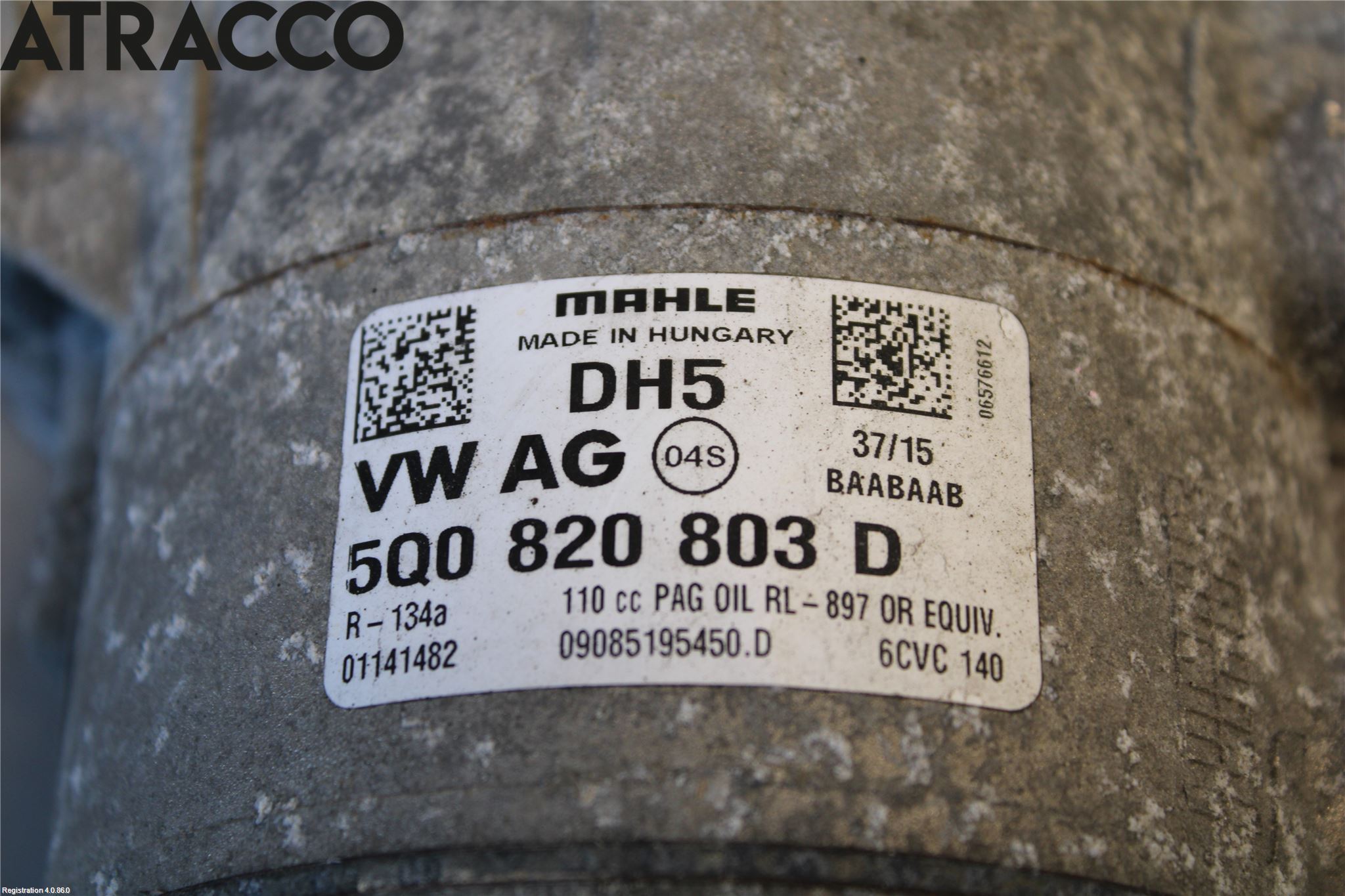 Volkswagen VW GOLF / E-GOLF VII 13-20 Varme Ac Kompressor