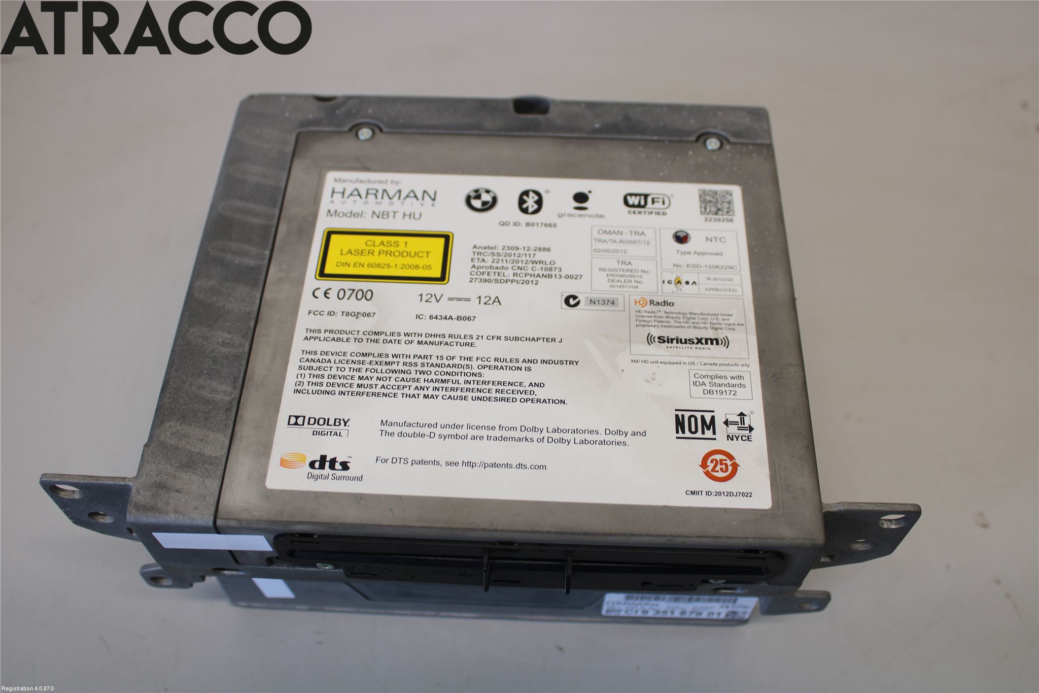 BMW 3 F30/F31/F80 12-19 Stereo Radio Med Cd