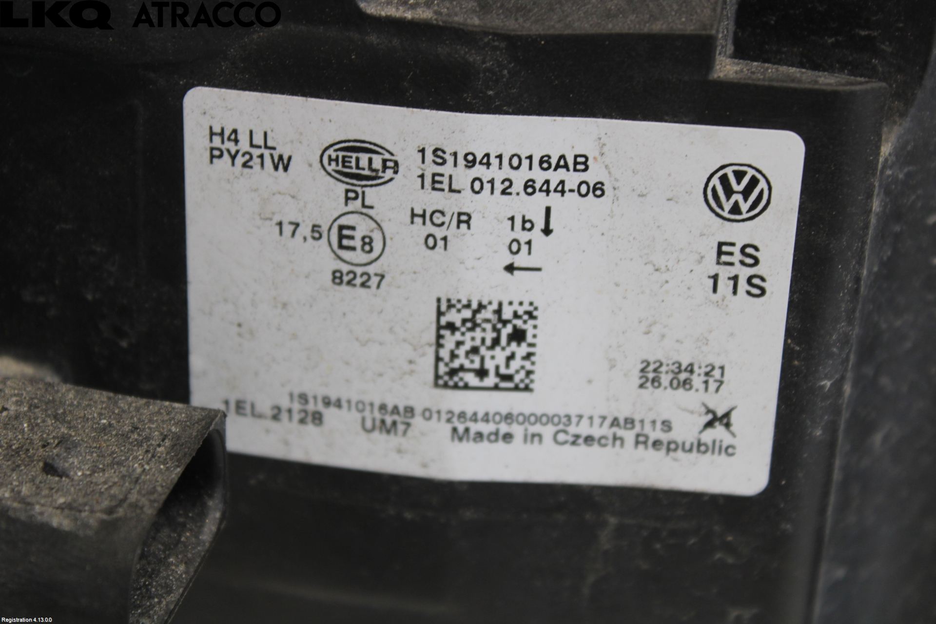 Volkswagen VW UP! / E-UP! Frontlykt Høyre