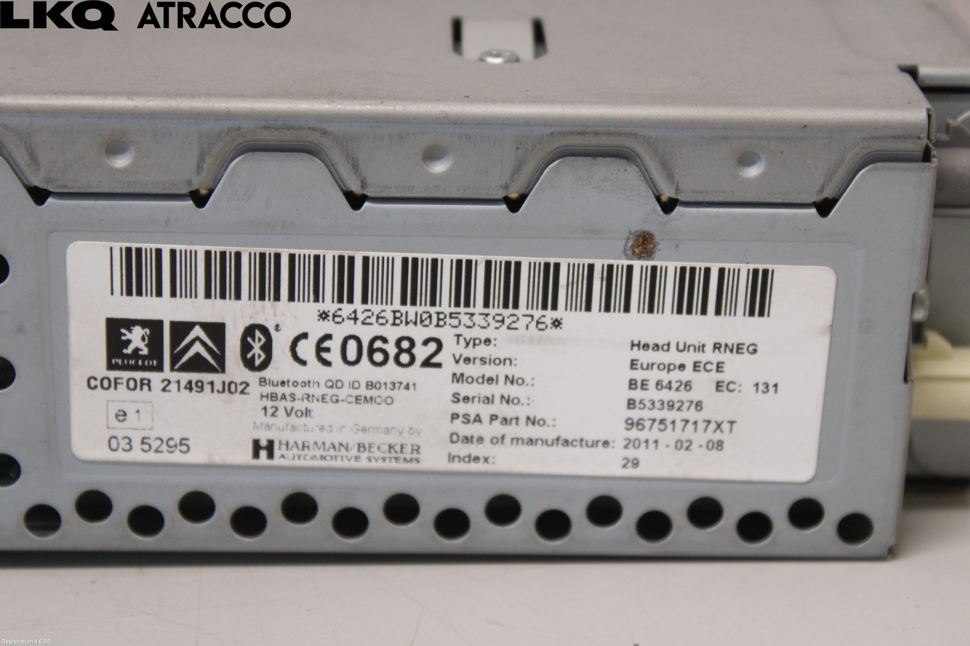 Peugeot 5008 10-16 Stereo Radio Med Cd