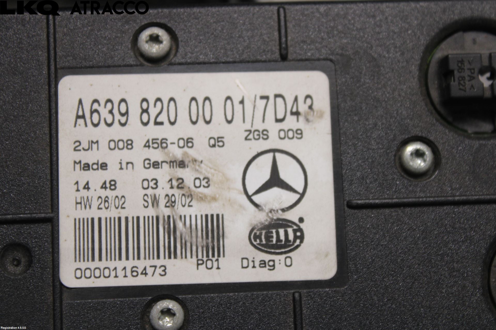 Mercedes-Benz MB VITO/VIANO (W639) 04-14 Innr Taklys