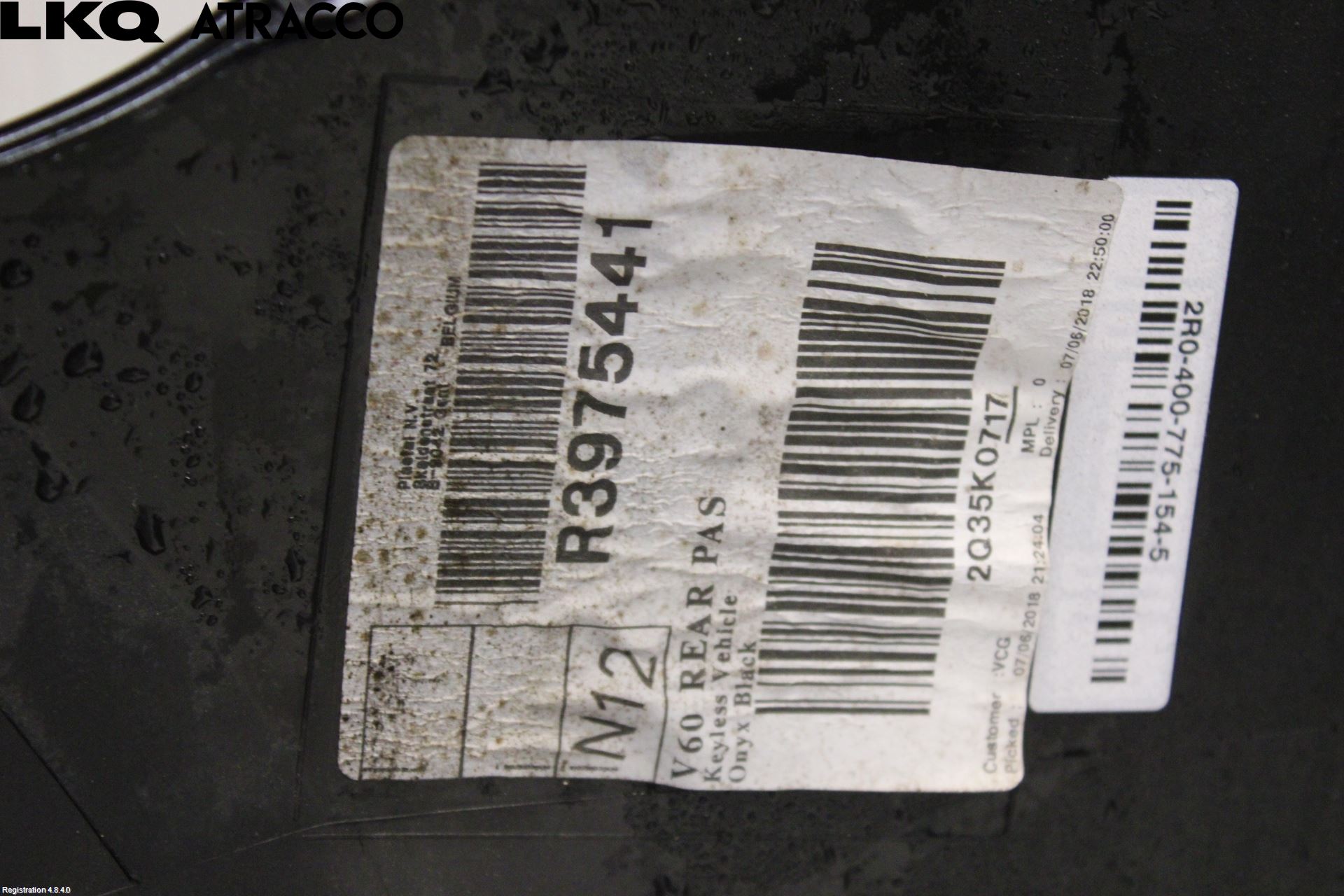 Volvo V60 14-18 Støtfanger Bak