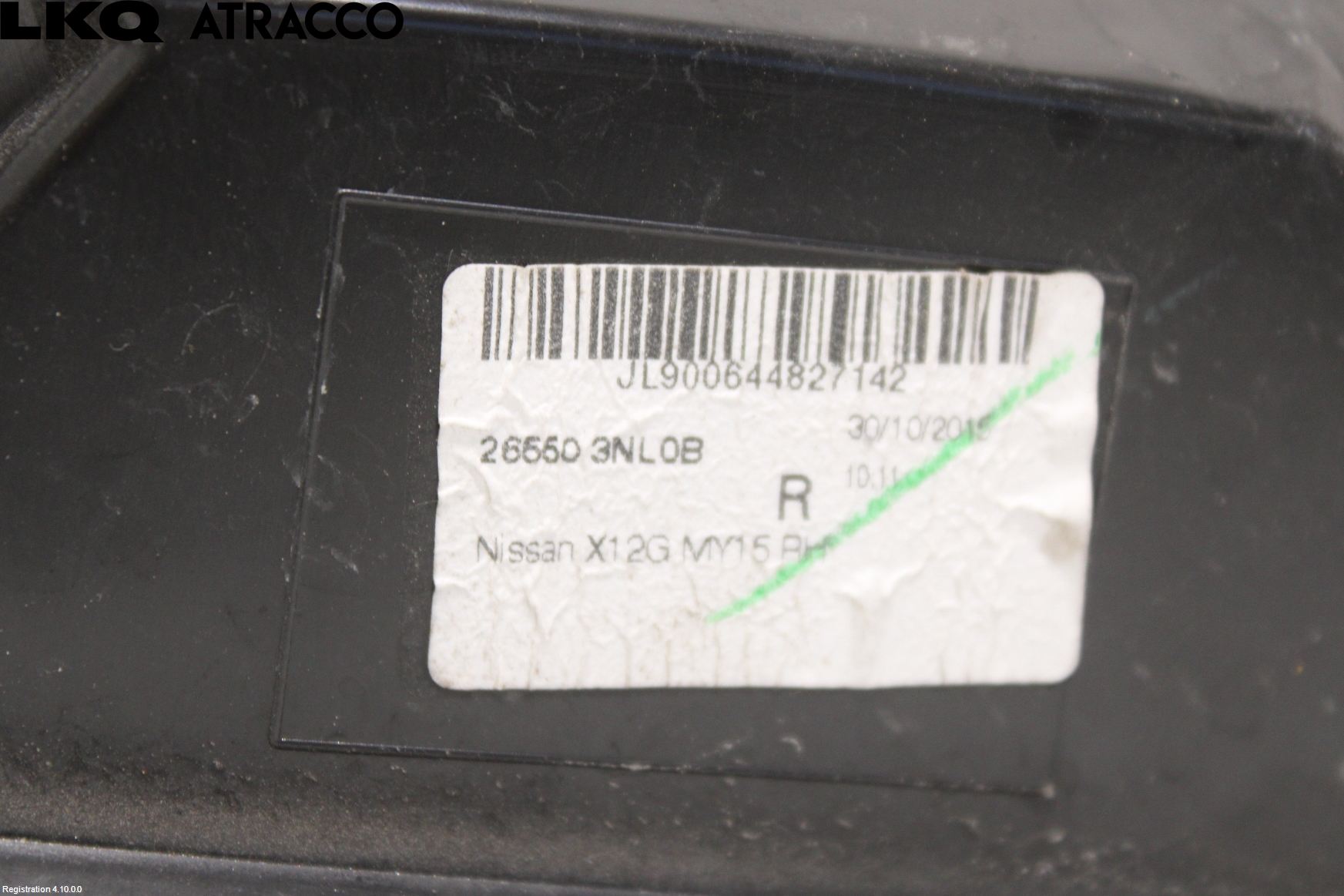 Nissan LEAF 11-17 Baklykt Høyre