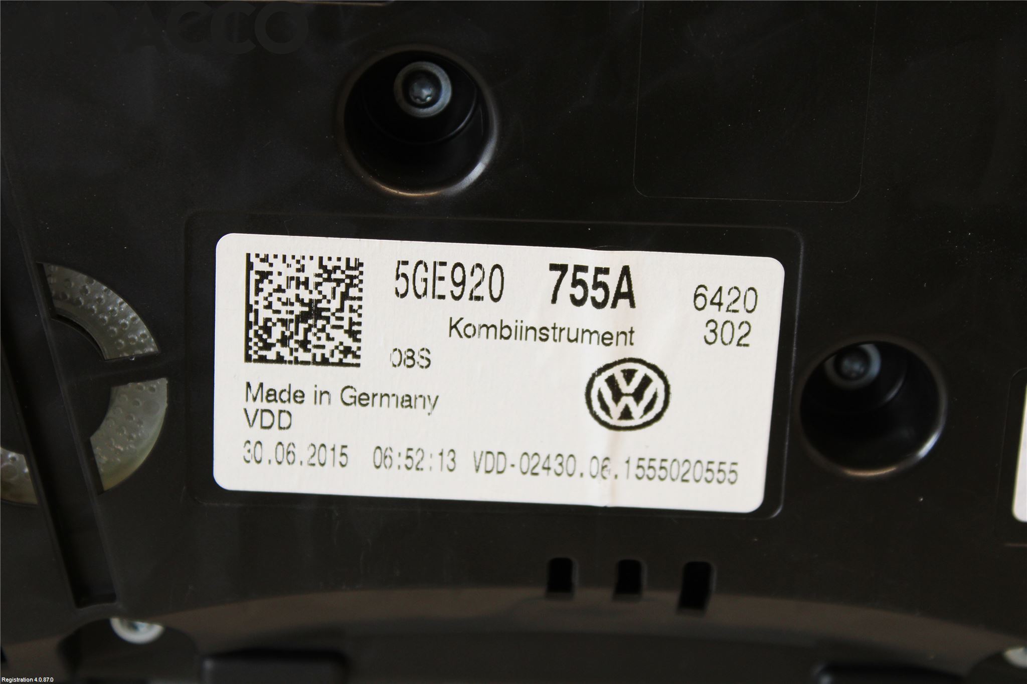 Volkswagen VW GOLF / E-GOLF VII 13-20 Instr Kombinert