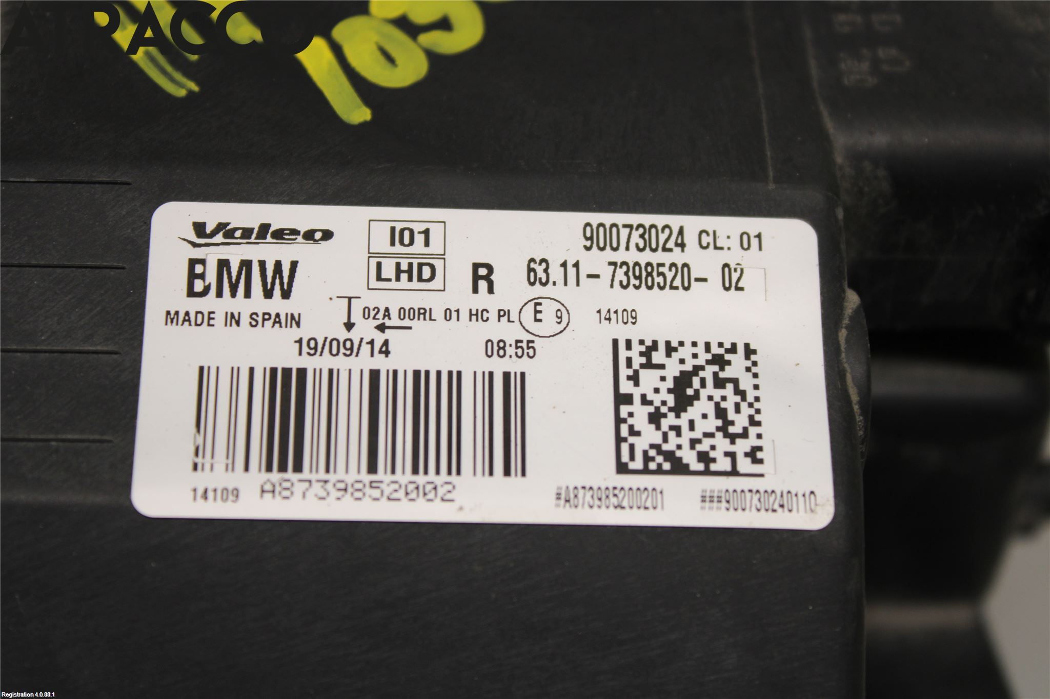 BMW i3 I01 13-22 Frontlykt Høyre