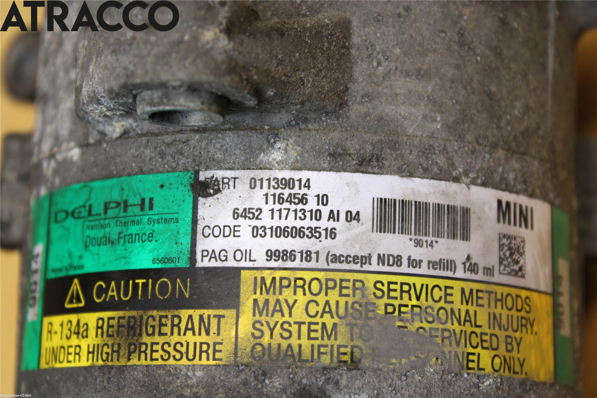 Mini COUPE R50/53 01-06 Varme Ac Kompressor