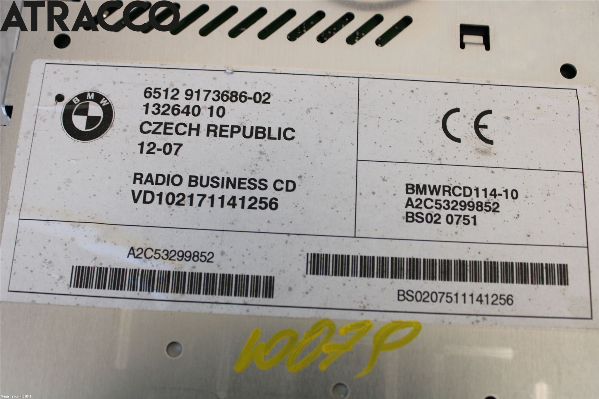 BMW X3 E83     03-10 Stereo Radio Med Cd