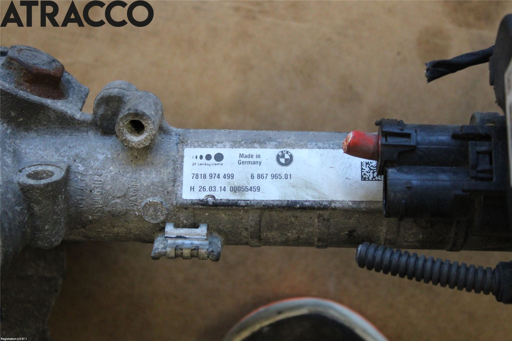 BMW 5 F10/F11/F18 09-17 Servo Snekke - Tannstang