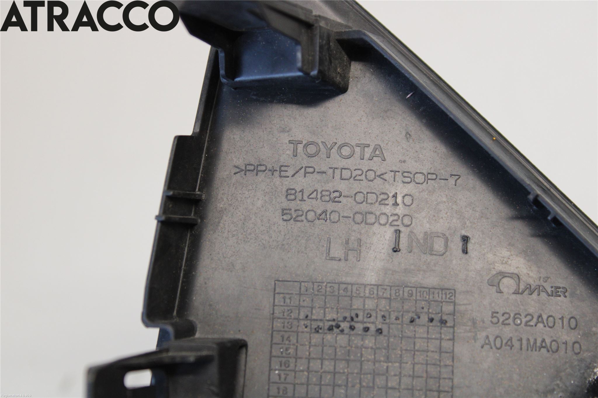 Toyota YARIS XP130 12-14 Frontlykt Kurve-Tåkelys Ramme