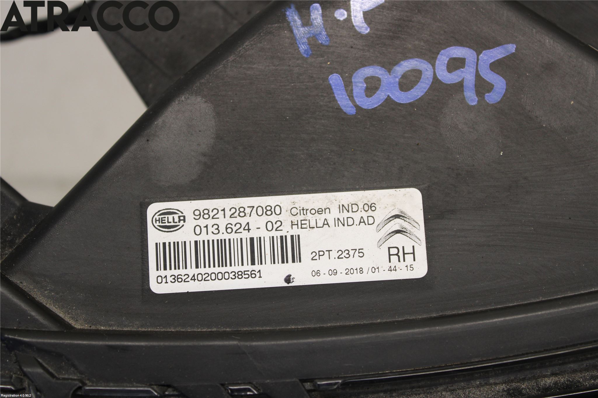 Citroen C4 CACTUS 14-20 Frontlykt Høyre